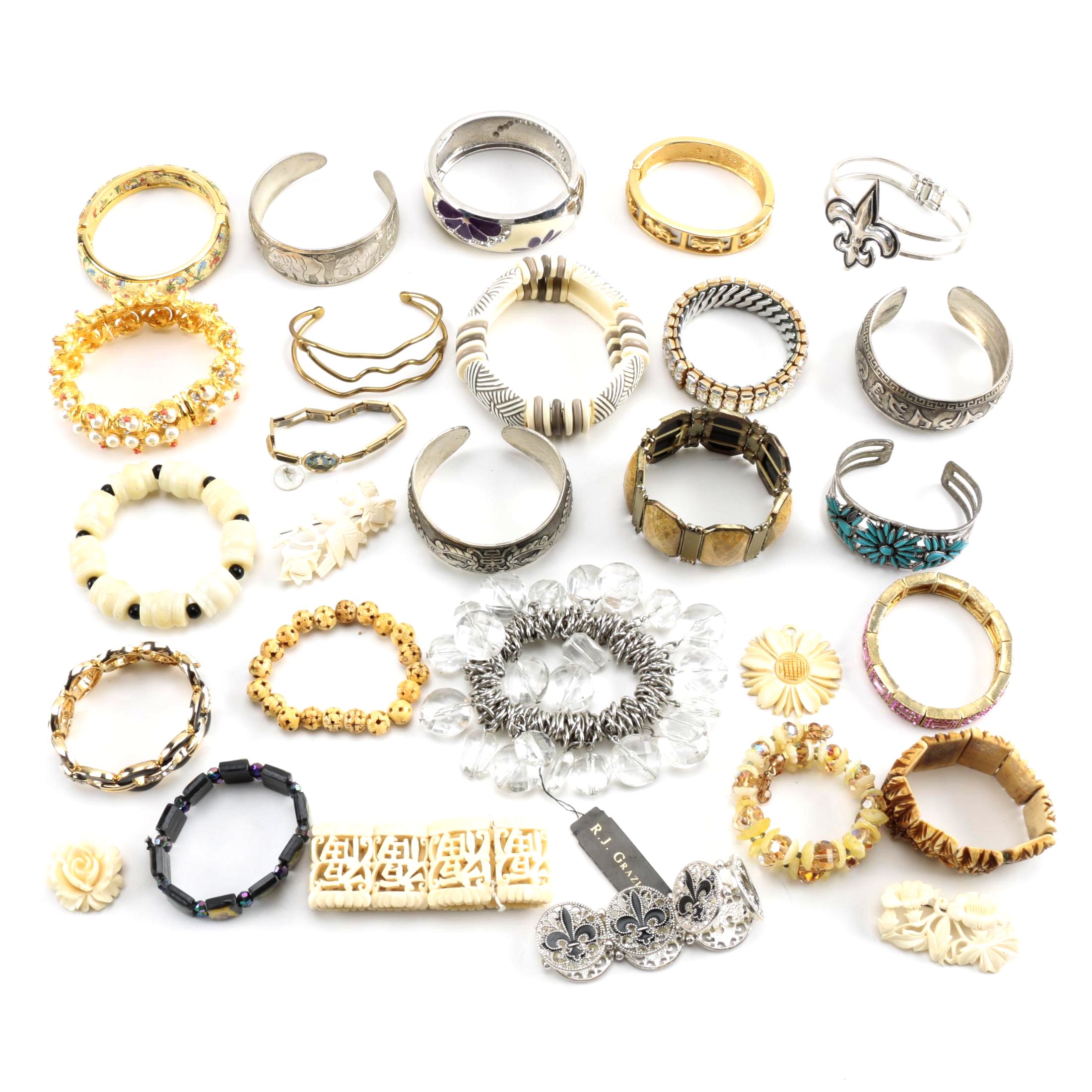 Assorted Bracelets and Brooches
