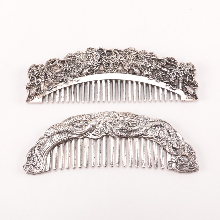 Chinese Silver-Tone Combs