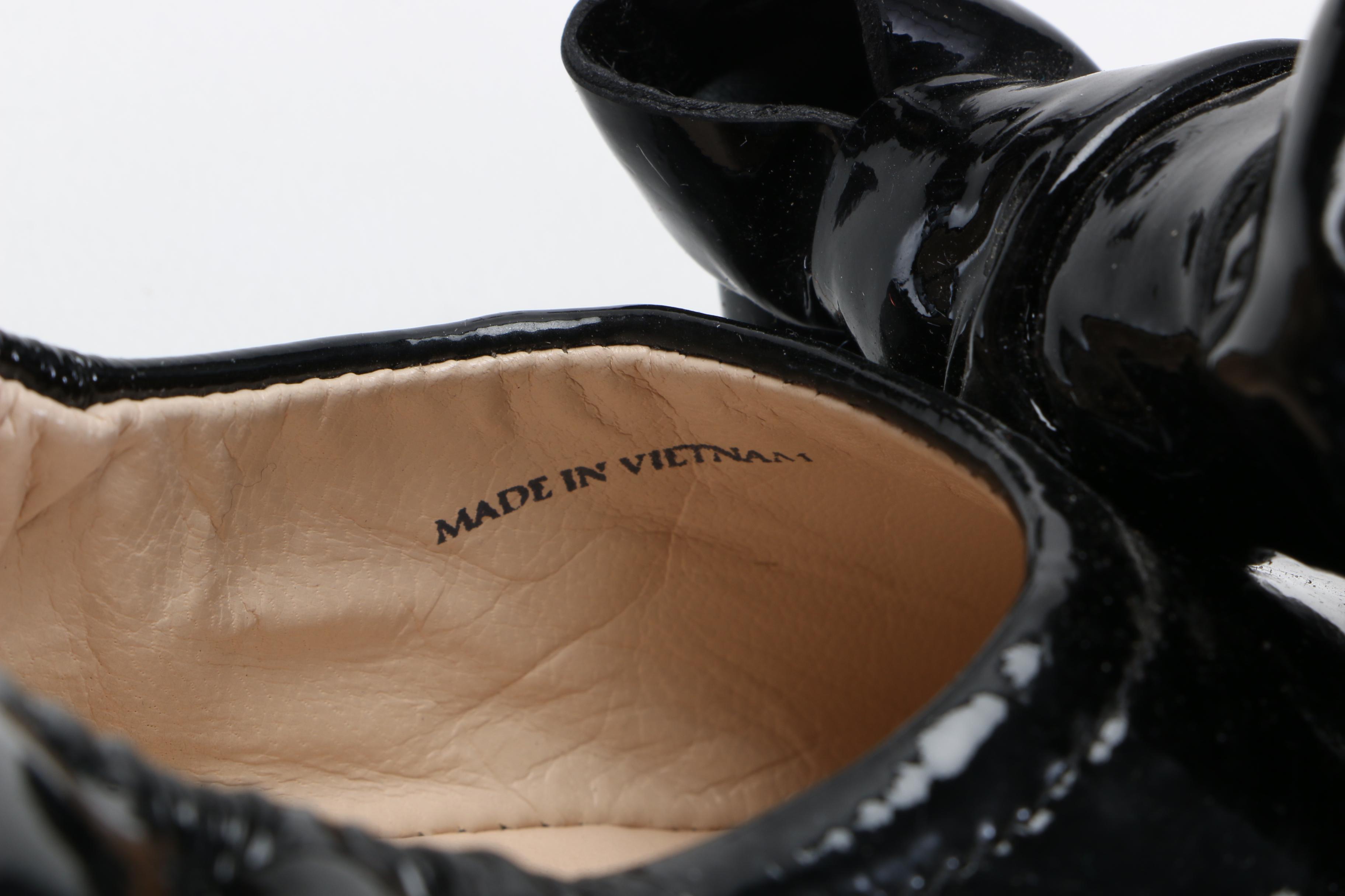 Two Pairs of Prada Flats With Bows