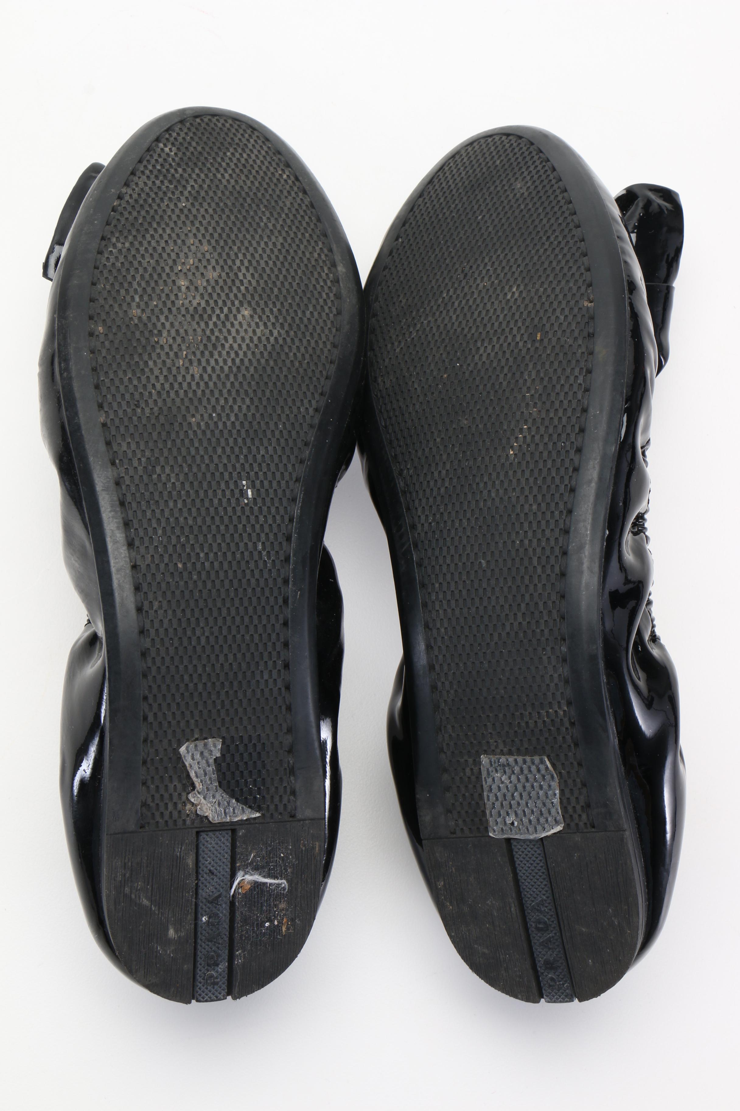 Two Pairs of Prada Flats With Bows
