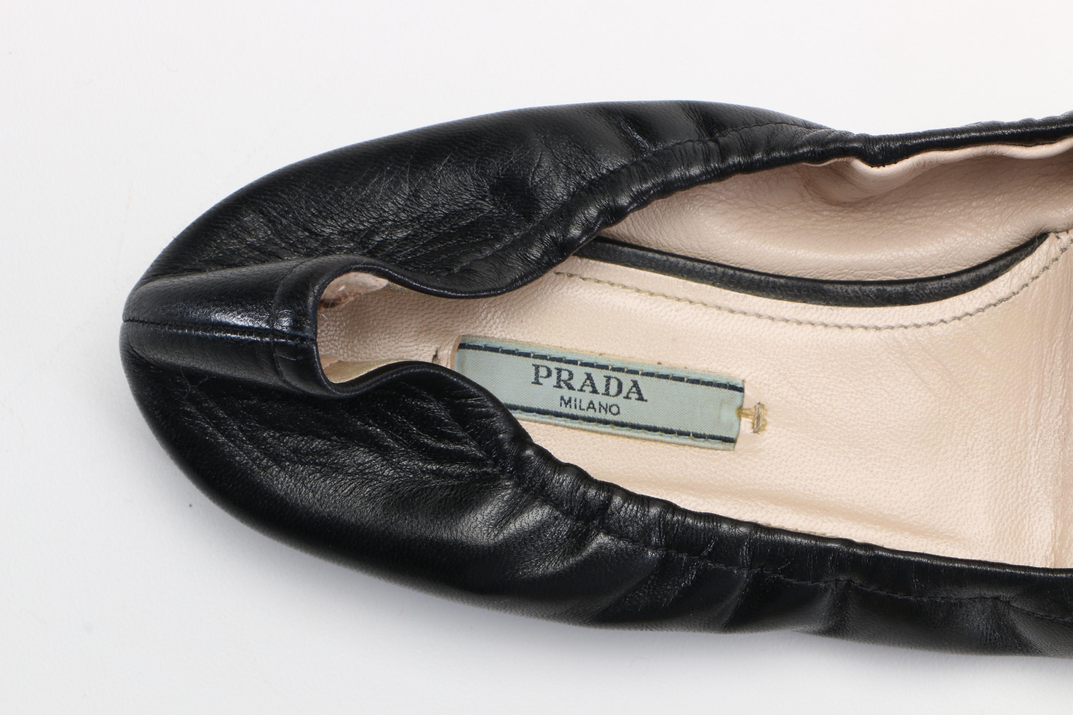Two Pairs of Prada Flats With Bows