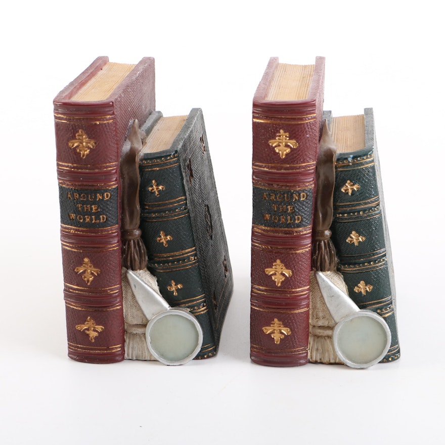 Ceramic Book-Shaped Bookends