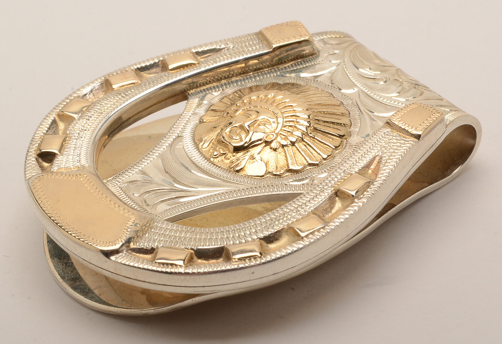 Bohlin Sterling Silver and 14K Gold Money Clip