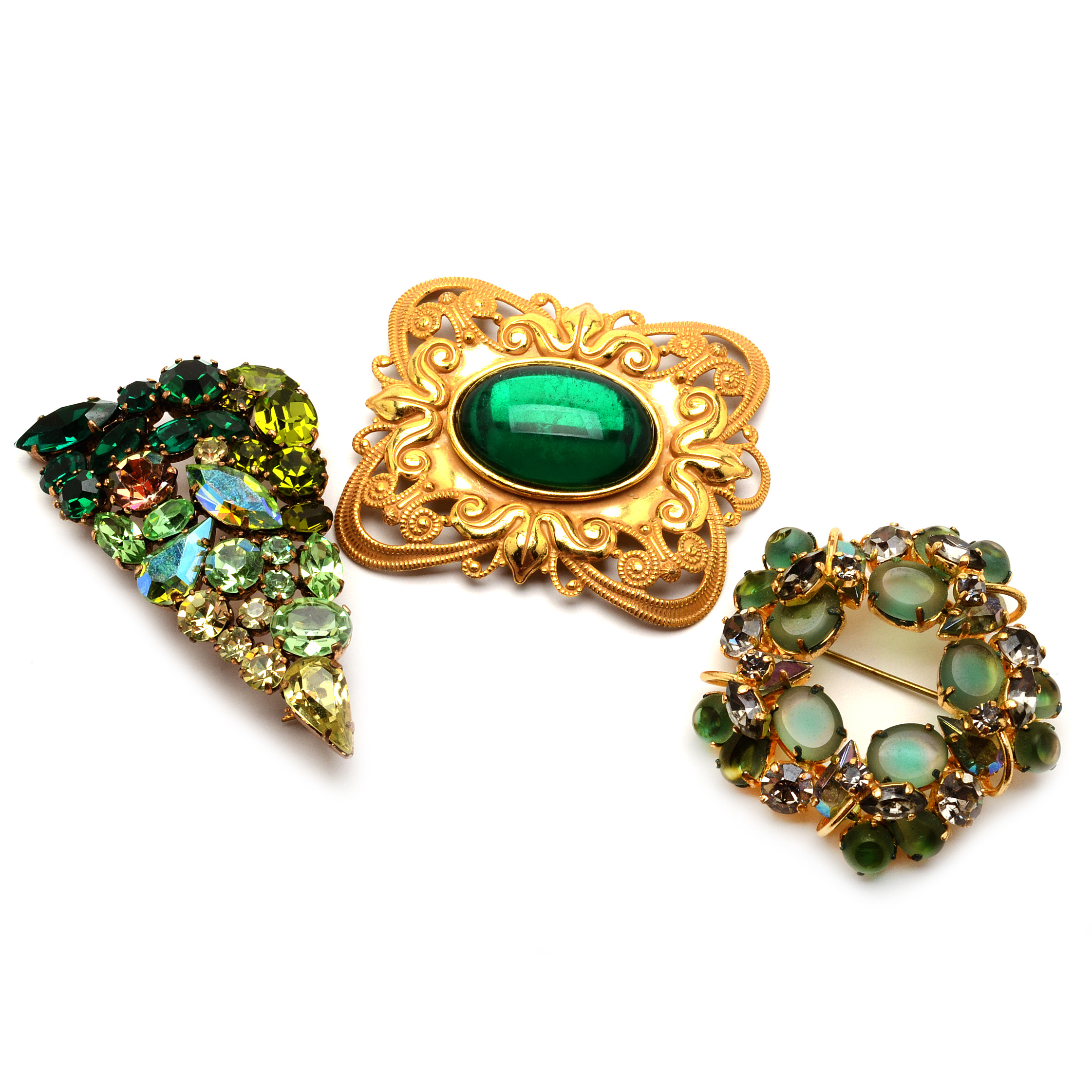 Miriam Haskell, Austrian and Unsigned Costume Brooches