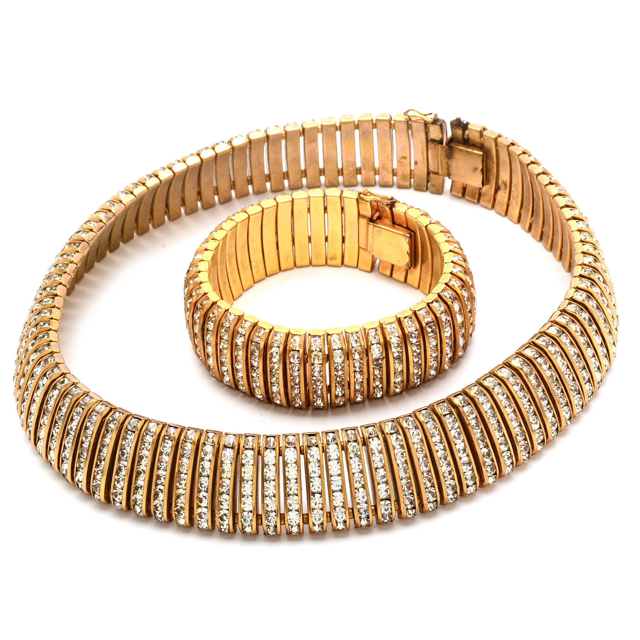 Vintage Costume Omega Choker and Bracelet