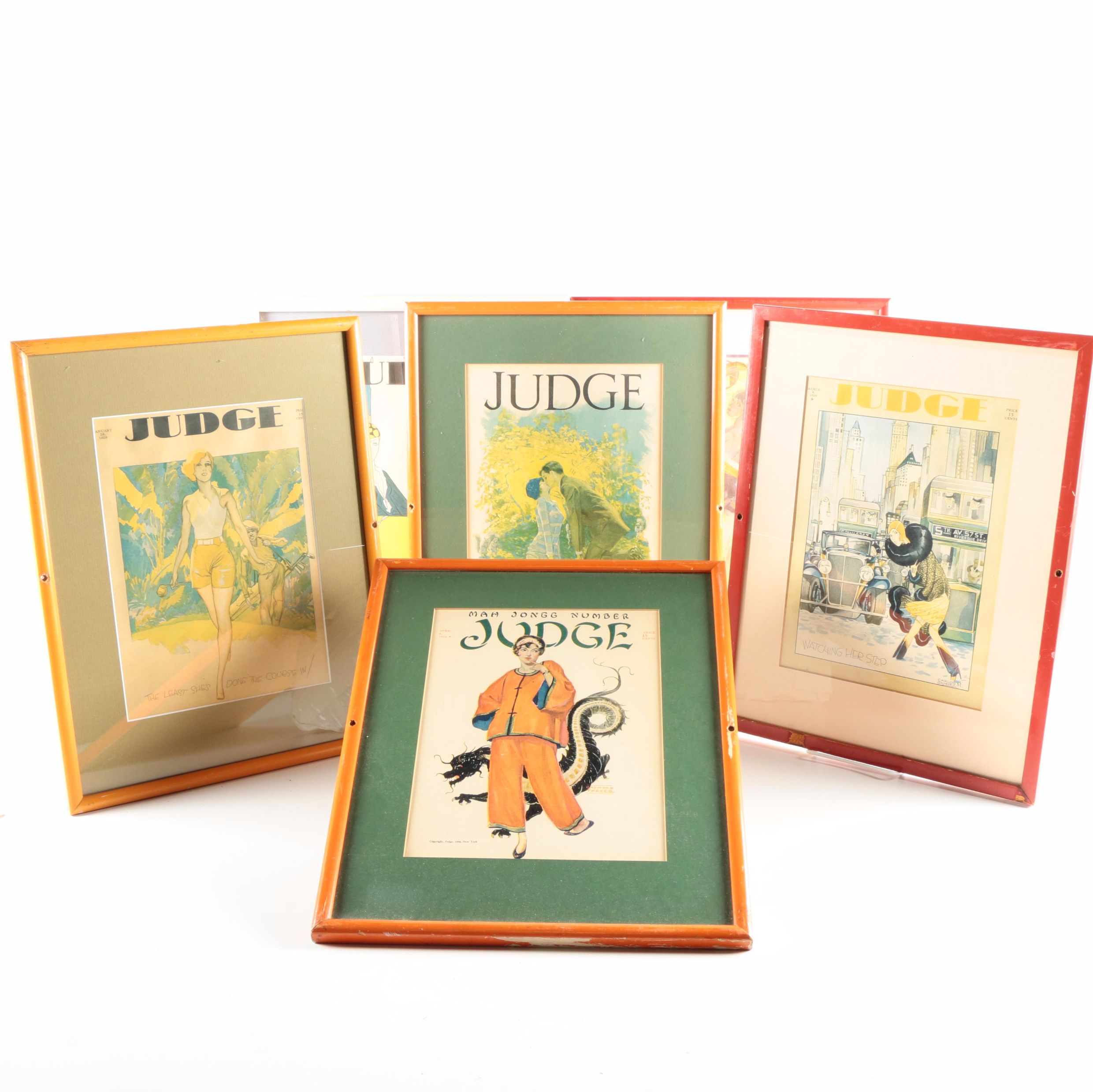 Six Vintage "Judge" Magazine Covers