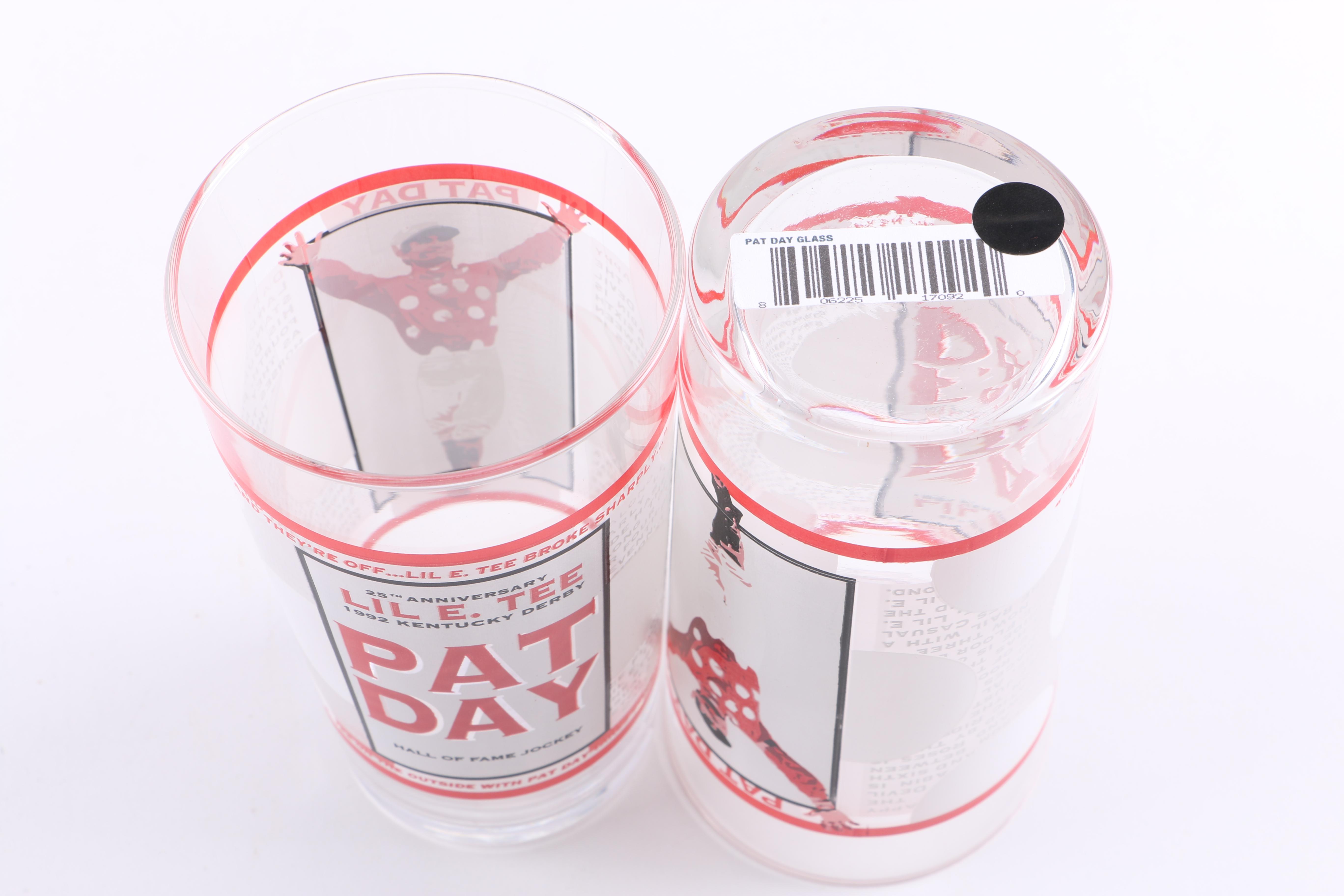 Set of Pat Day Kentucky Derby Glasses