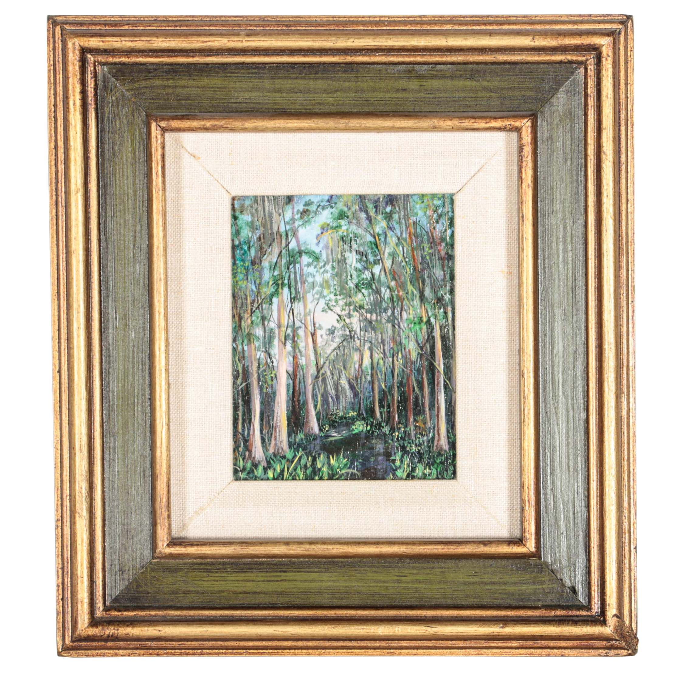 Shirley Sewell Miniature Oil Painting on Board of New Orleans