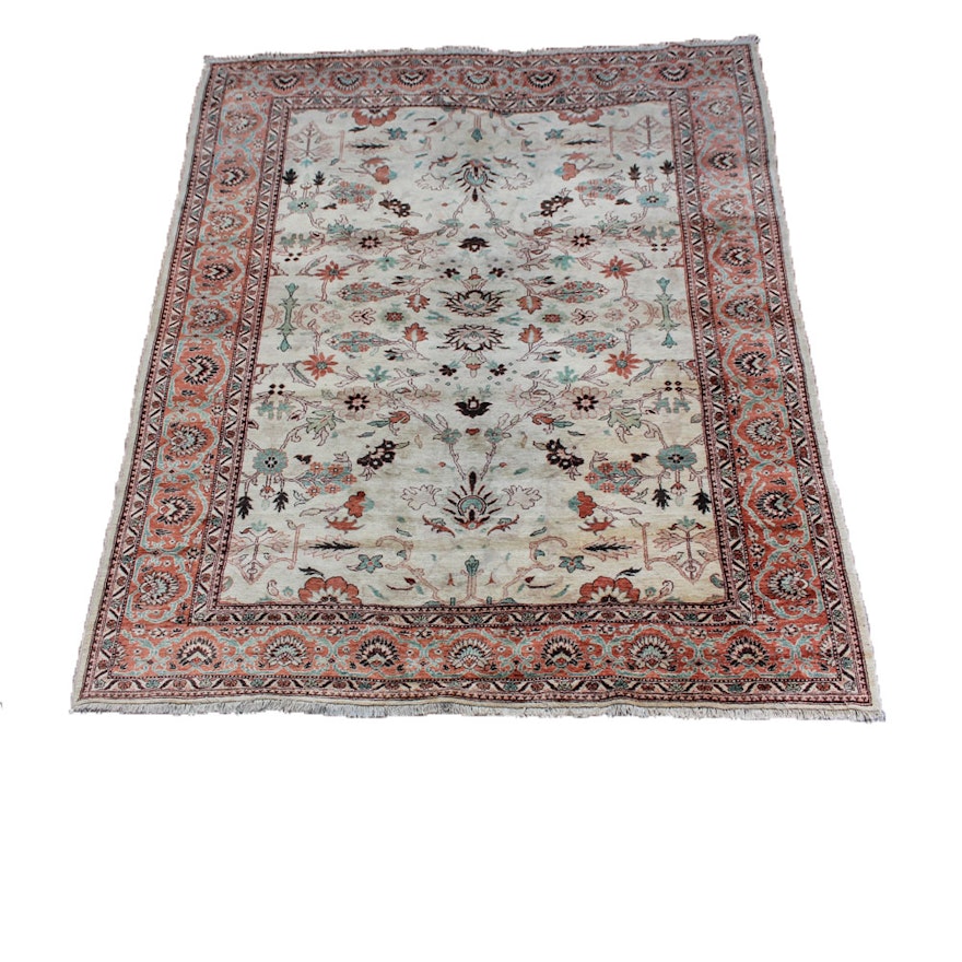 Signed Hand-Knotted Persian Wool Area Rug