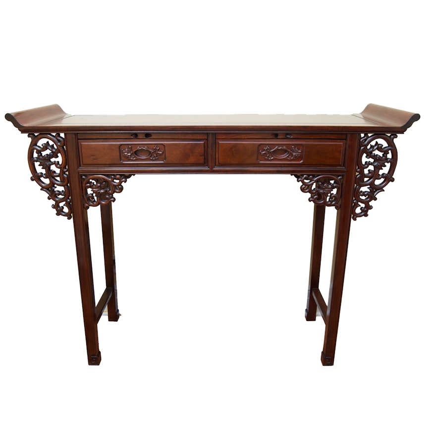 Chinese Carved Rosewood Altar Table