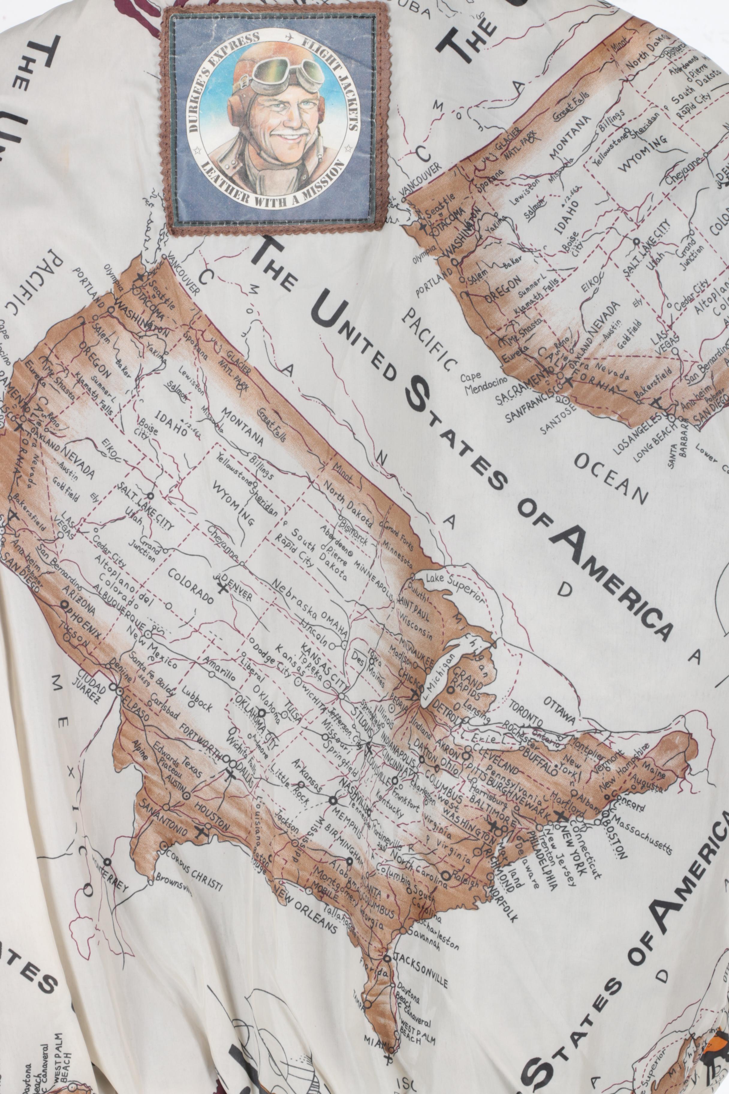 Durkee's Express Leather Flight Jacket and Philippe Monet Leather Jacket