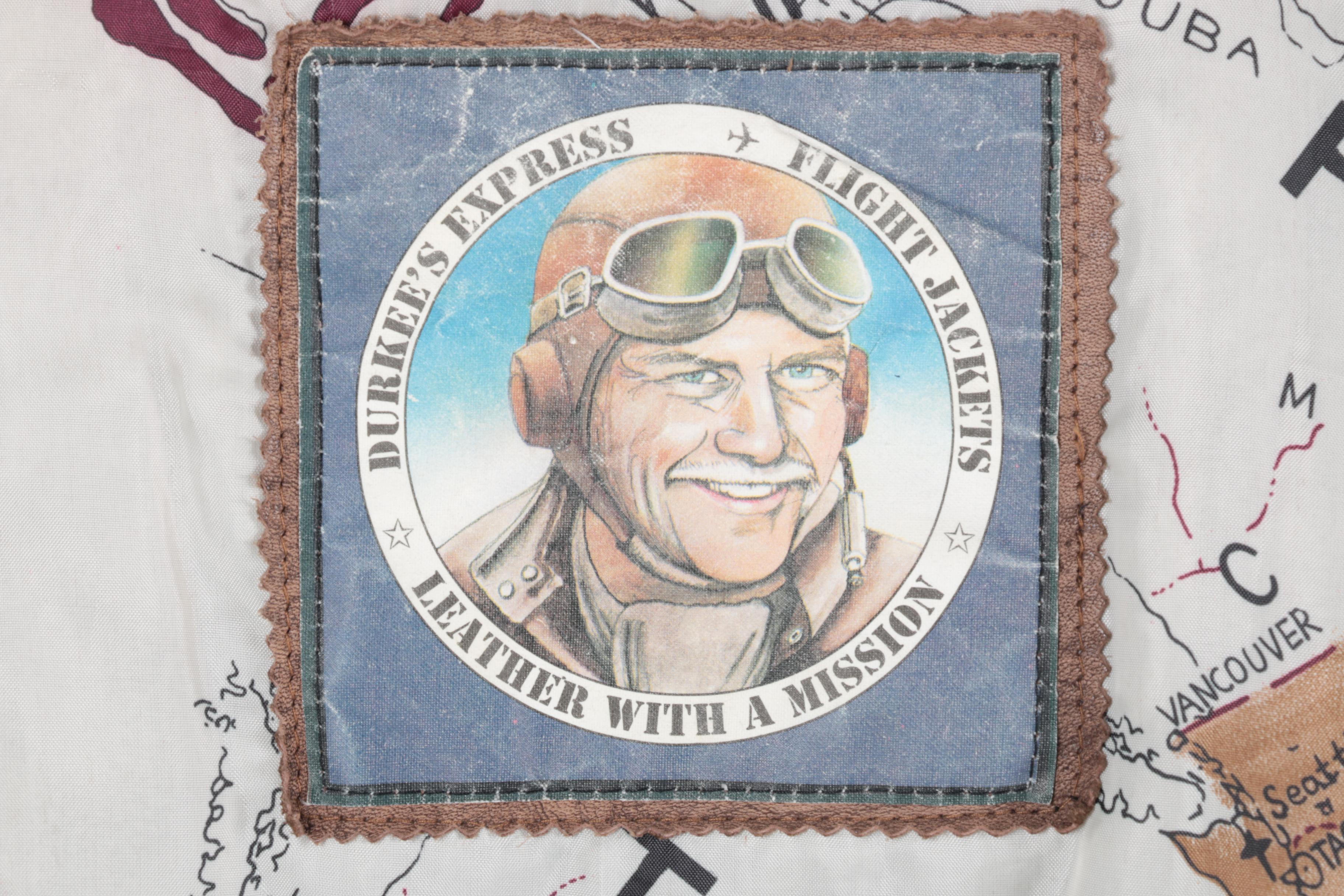 Durkee's Express Leather Flight Jacket and Philippe Monet Leather Jacket