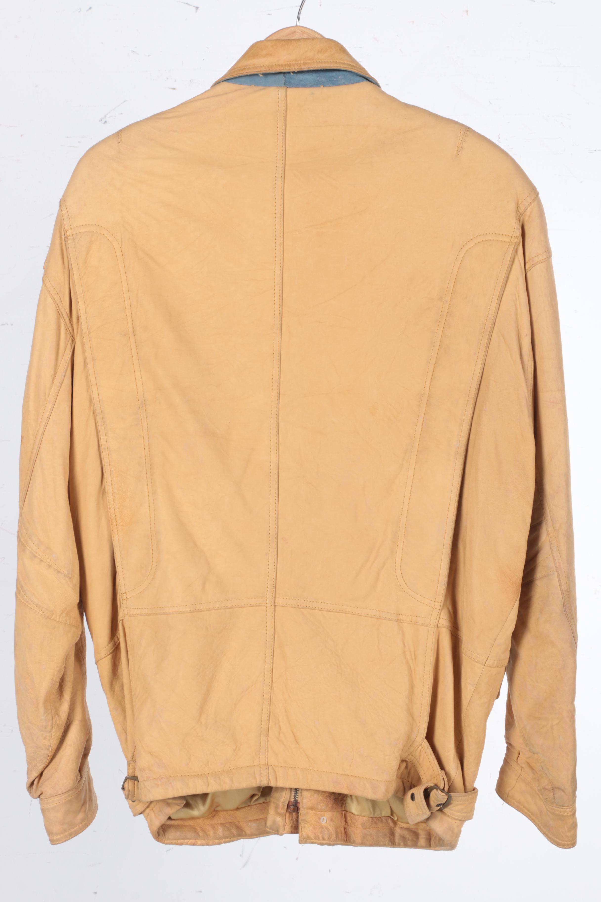 Durkee's Express Leather Flight Jacket and Philippe Monet Leather Jacket