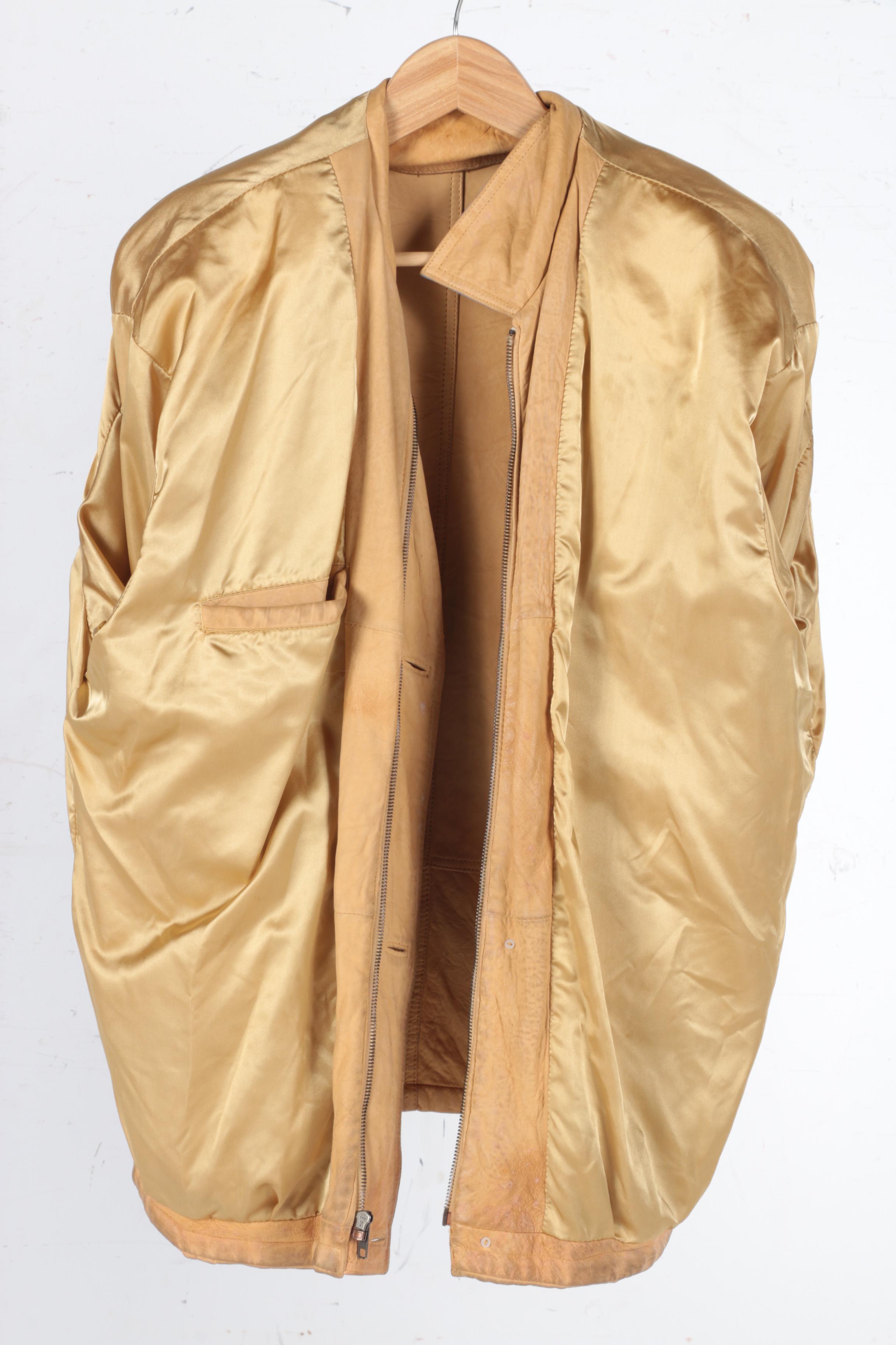 Durkee's Express Leather Flight Jacket and Philippe Monet Leather Jacket