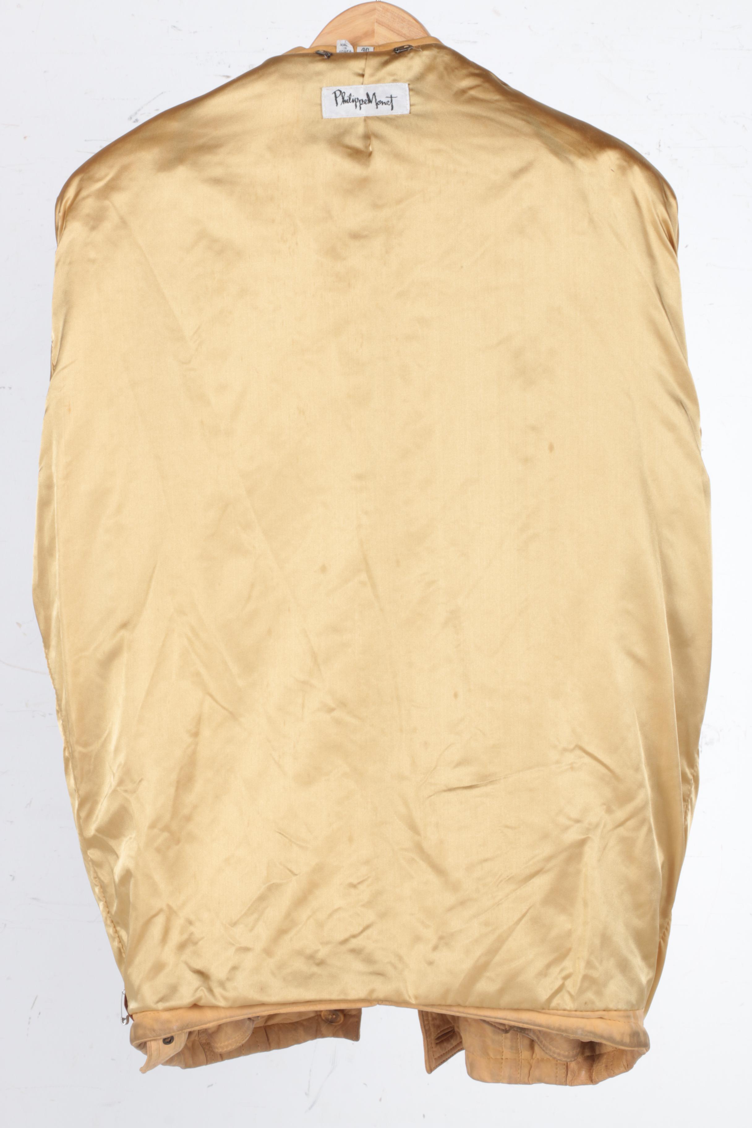 Durkee's Express Leather Flight Jacket and Philippe Monet Leather Jacket