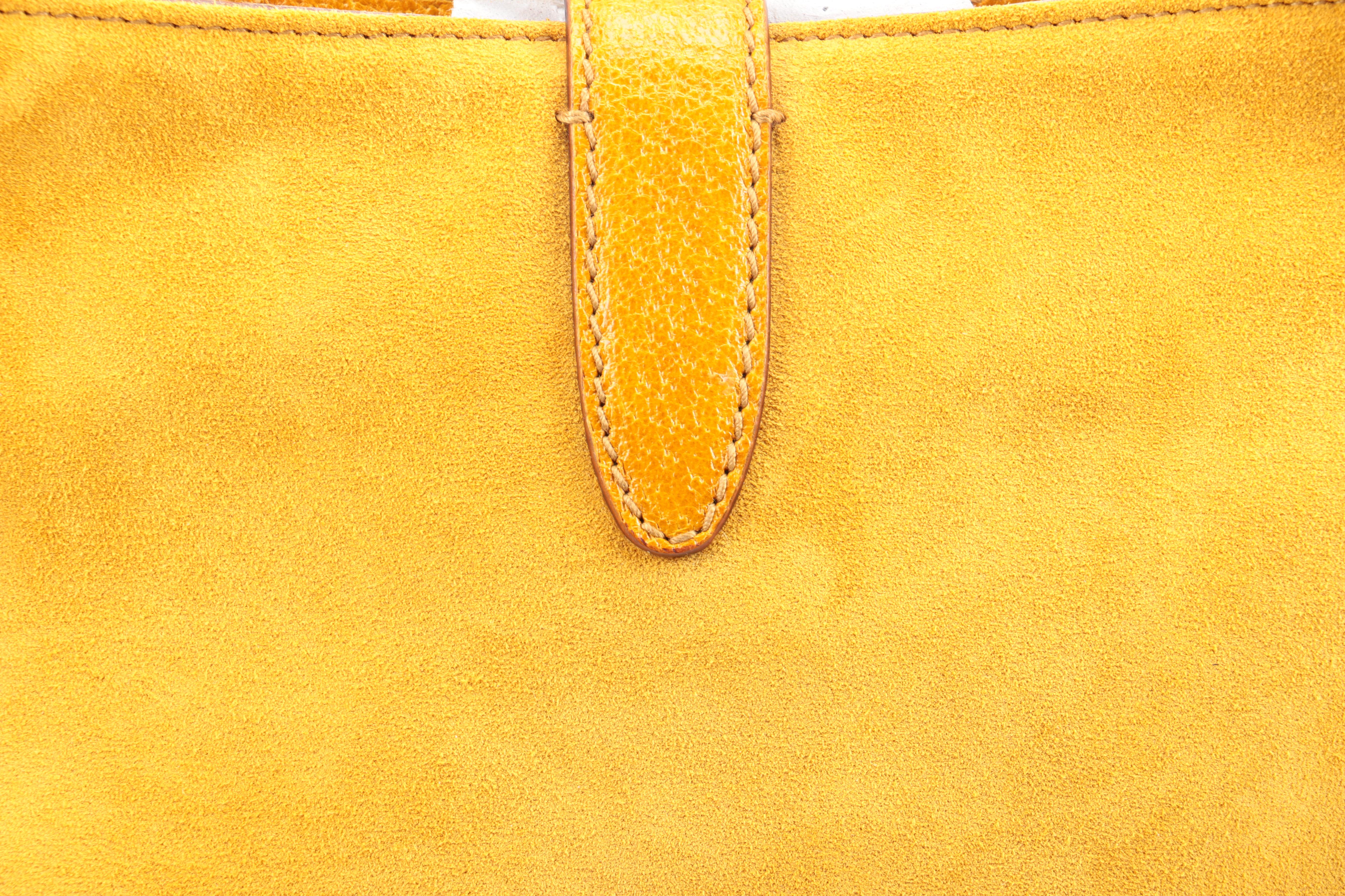 Gucci Yellow Embellished Suede Jackie O Bouvier Handbag