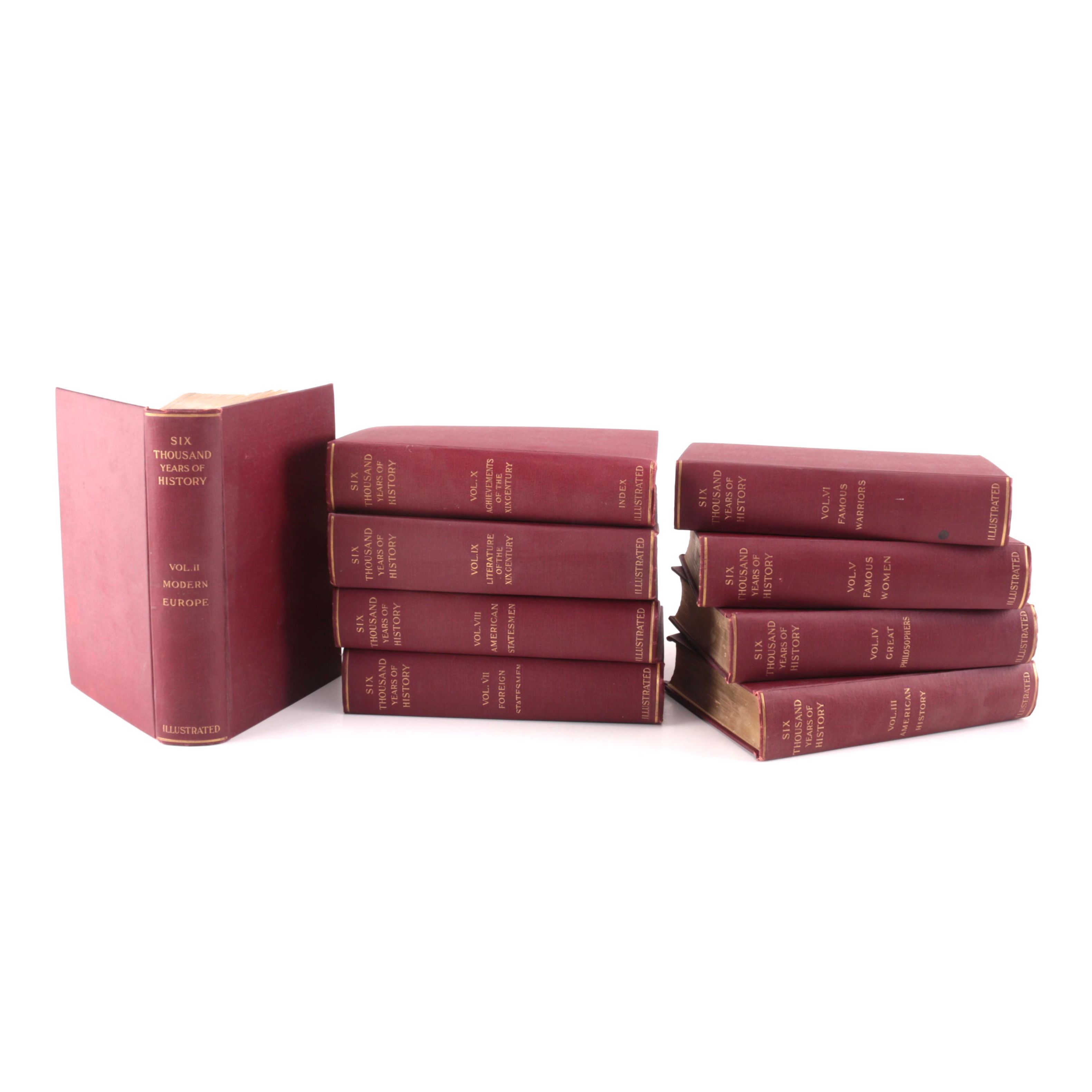 1900 Nine Volumes of "Six Thousand Years of History"