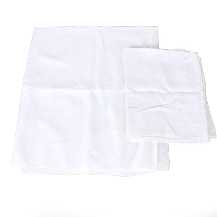 White Linen Tablecloths and Kerchiefs