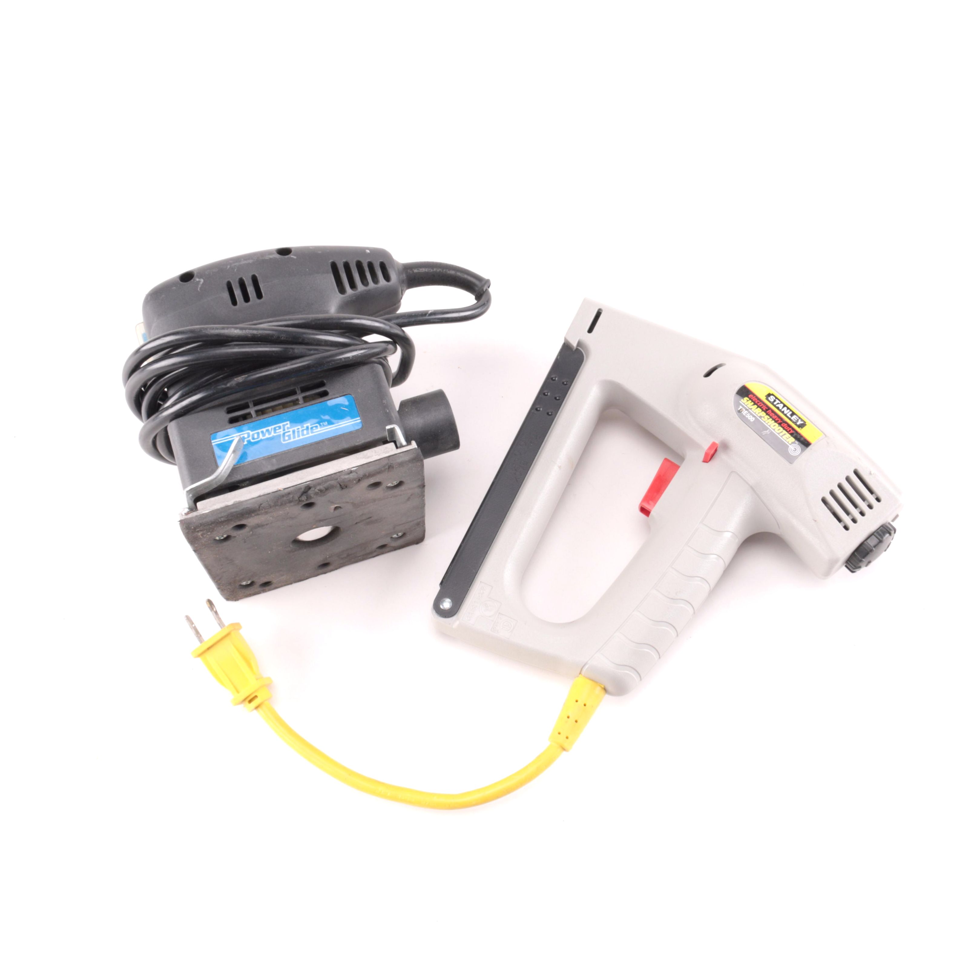 Power Glide Sander and Stanley Heavy Duty Stapler