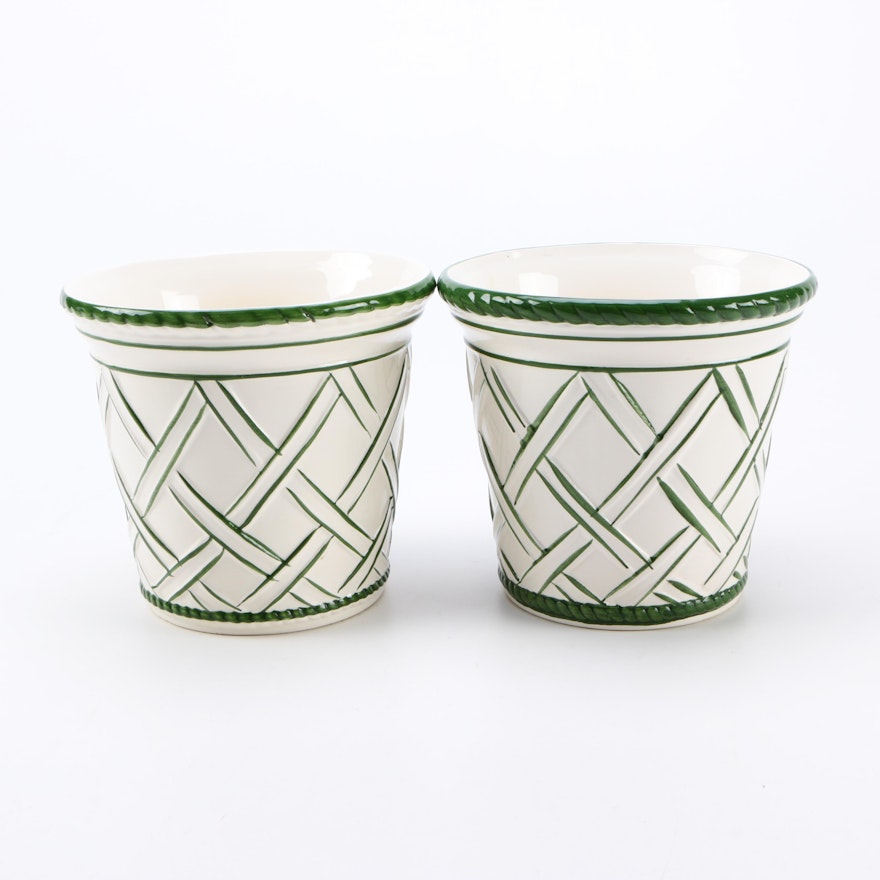 Pair of Jay Willfred and Andrea by Sadek Planters