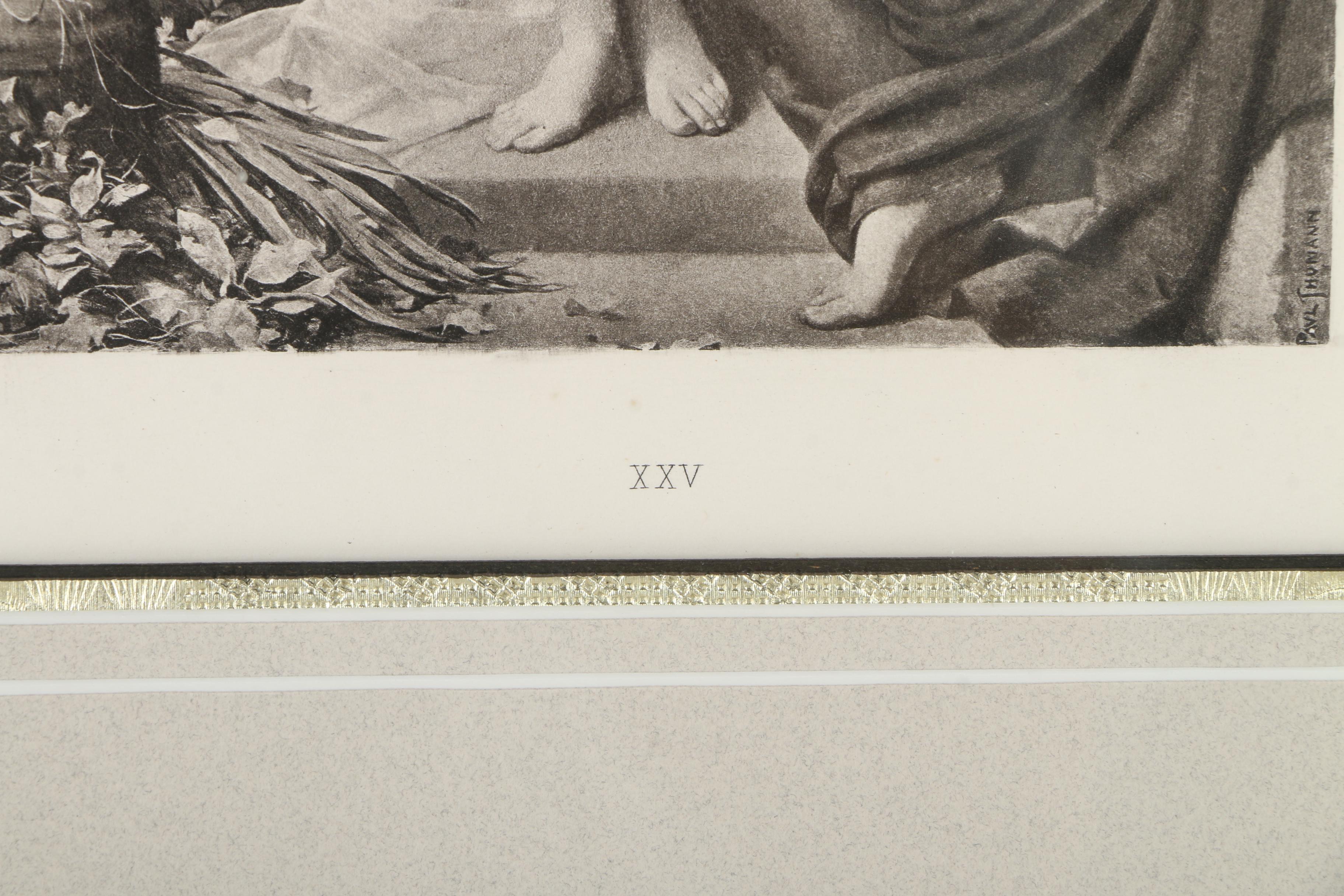 After Friedrich Paul Thumann Photogravure on Paper "The Three Fates"