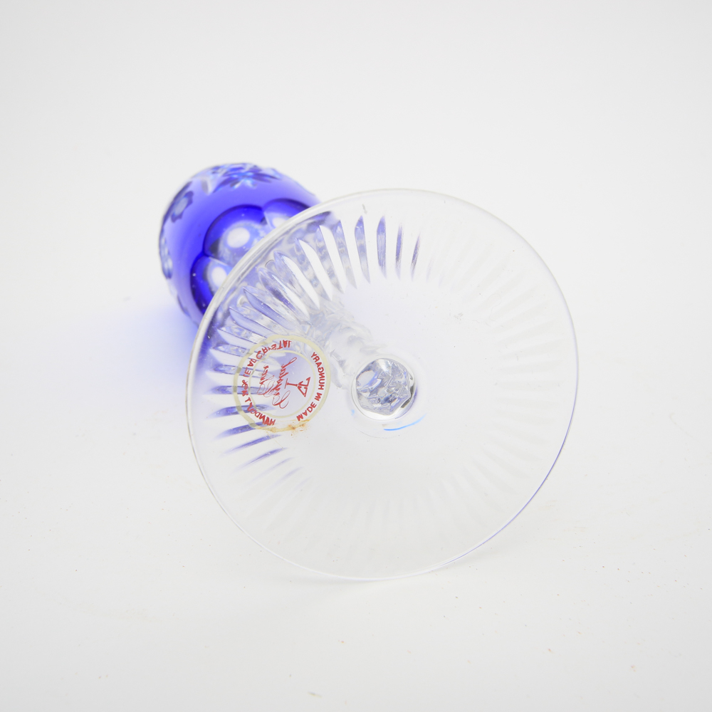 Four Cut to Clear Crystal Champagne Flutes