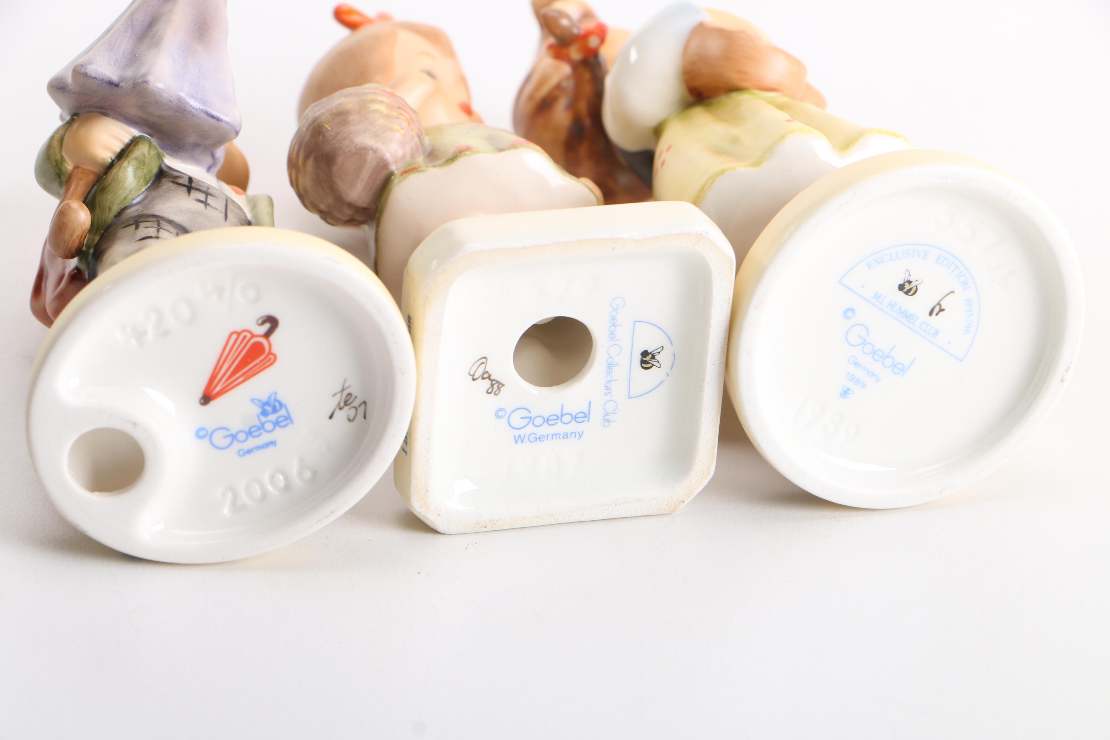 Hummel Figurines Including "Is It Raining?"