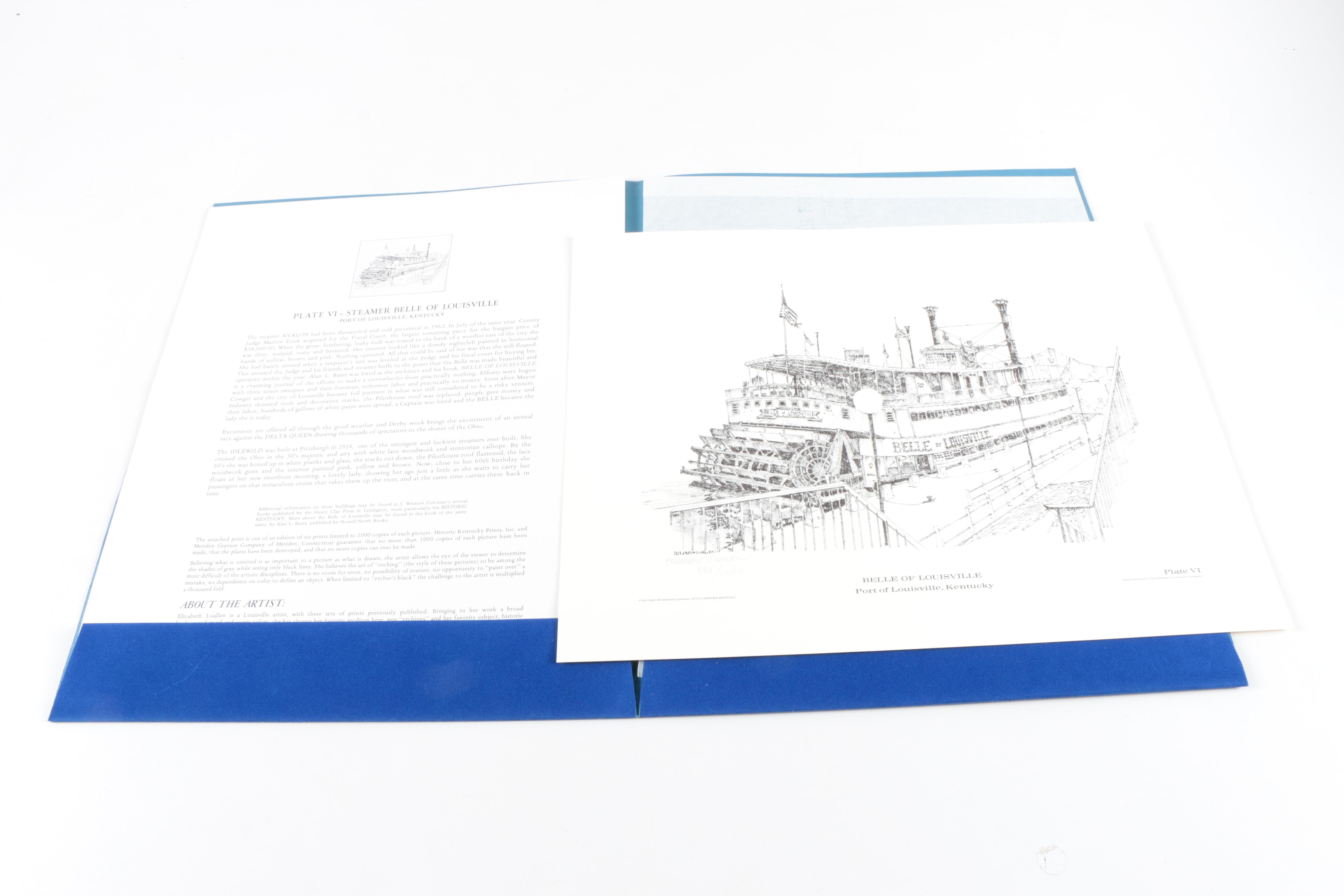 Elizabeth Luallen Limited Edition Offset Lithographs of Louisville Kentucky Landmarks