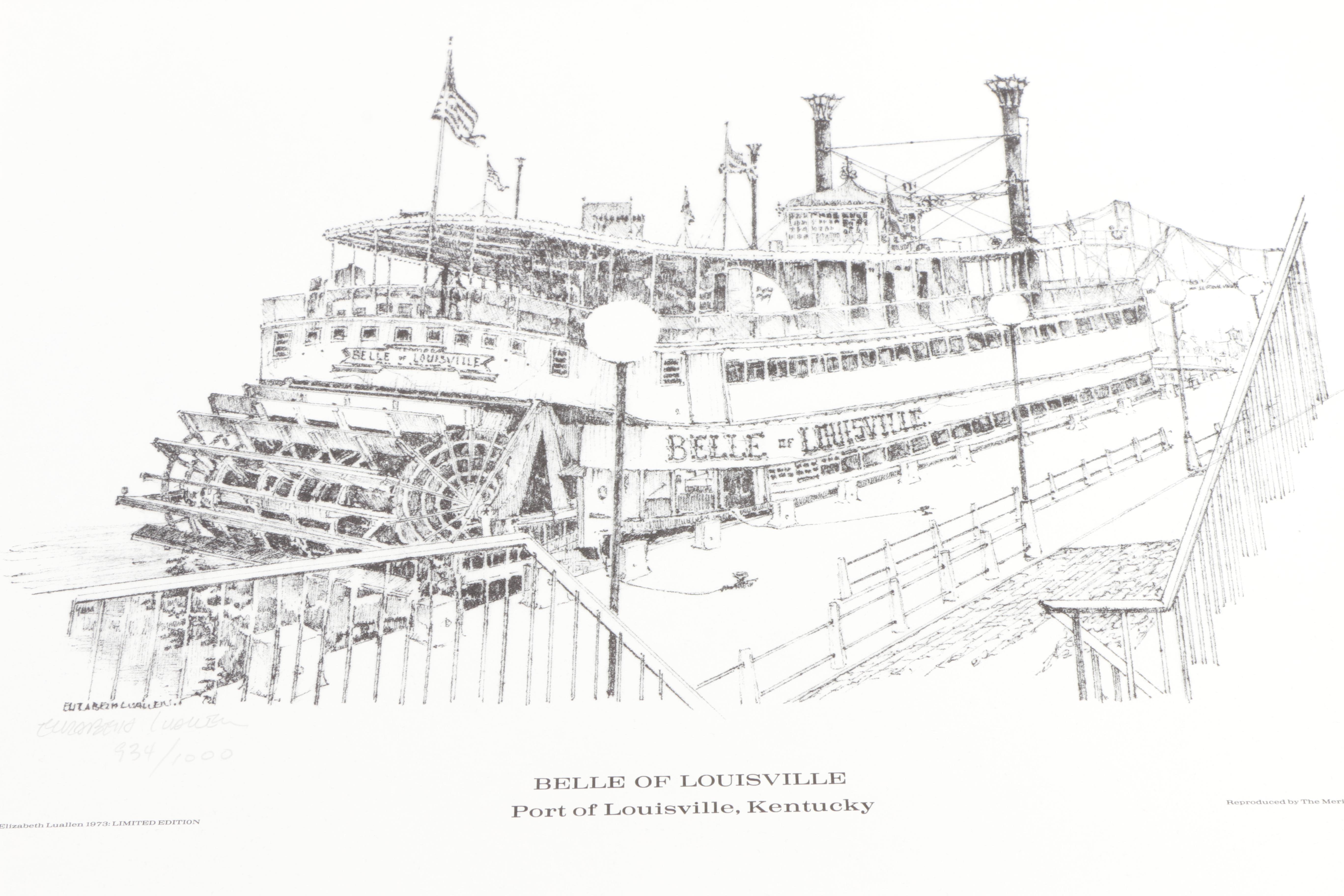 Elizabeth Luallen Limited Edition Offset Lithographs of Louisville Kentucky Landmarks