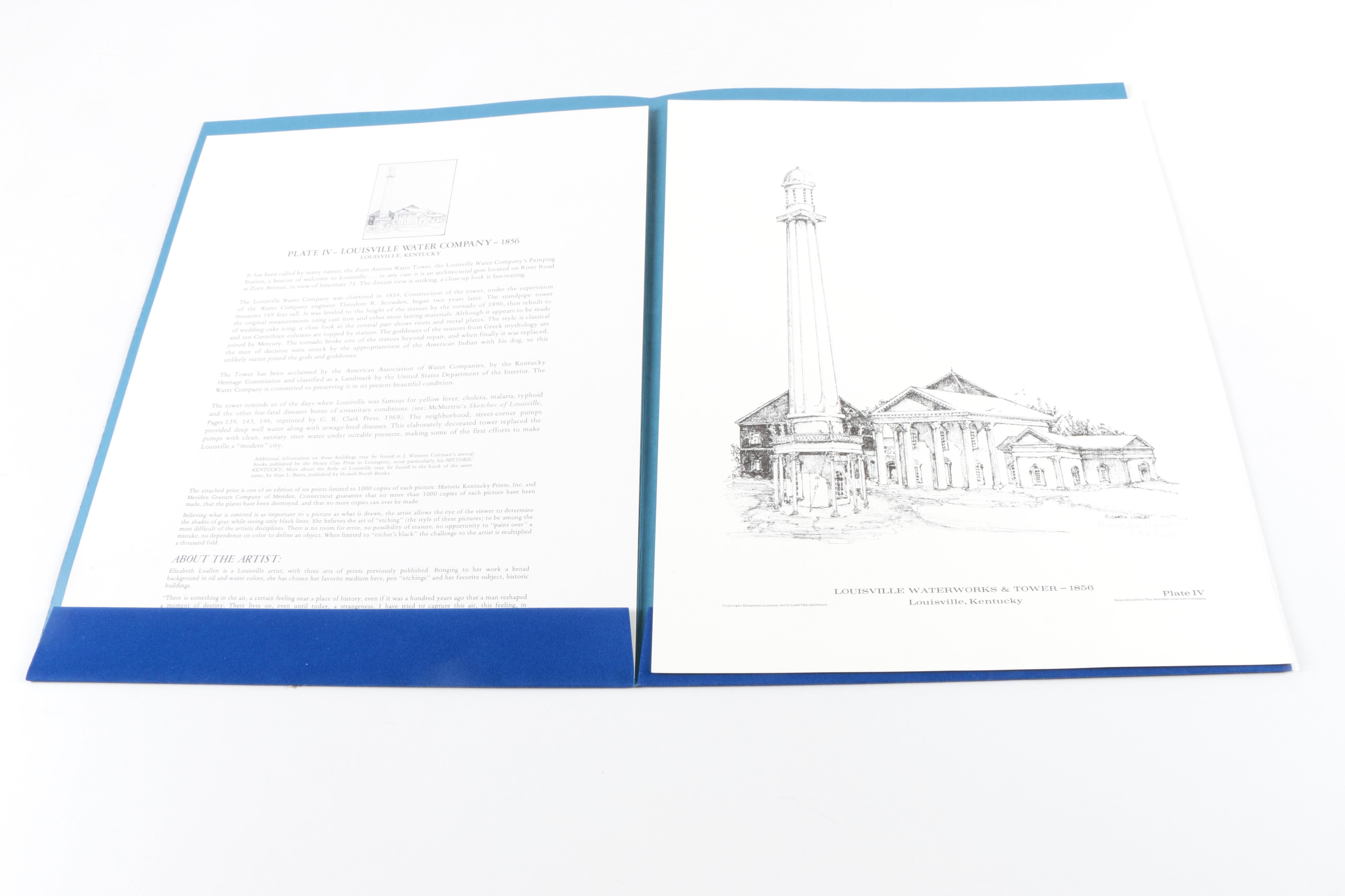 Elizabeth Luallen Limited Edition Offset Lithographs of Louisville Kentucky Landmarks