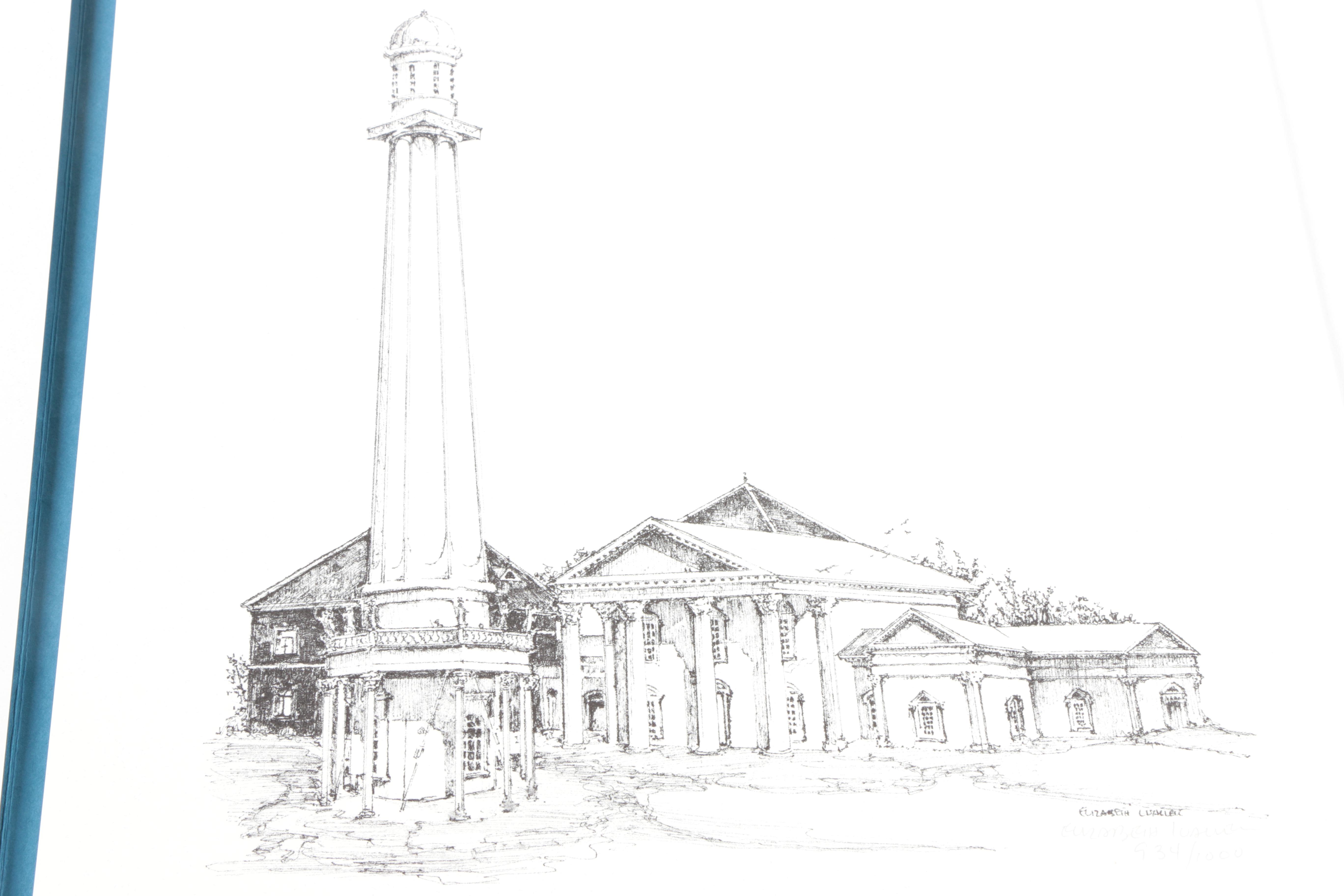 Elizabeth Luallen Limited Edition Offset Lithographs of Louisville Kentucky Landmarks