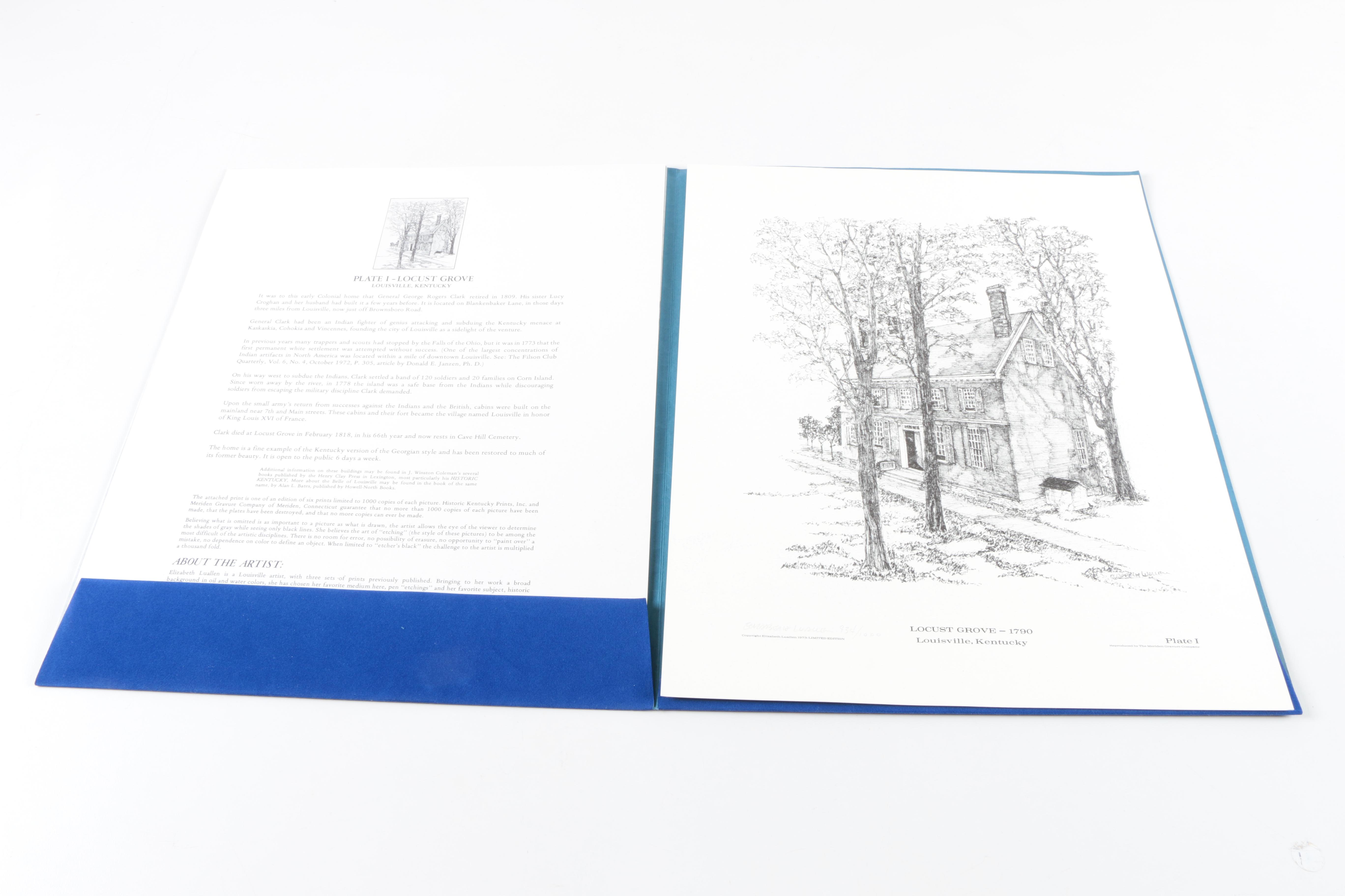 Elizabeth Luallen Limited Edition Offset Lithographs of Louisville Kentucky Landmarks