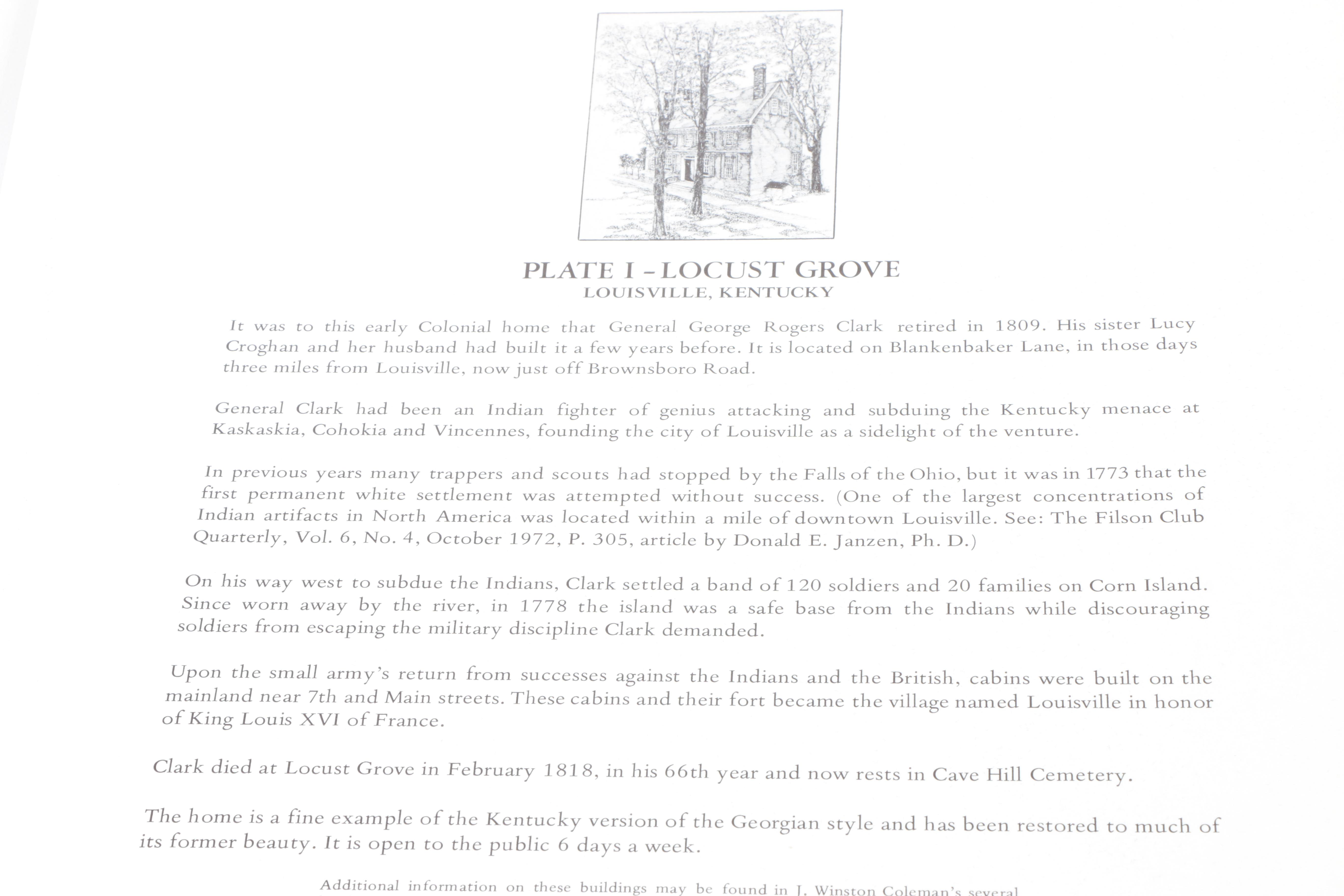 Elizabeth Luallen Limited Edition Offset Lithographs of Louisville Kentucky Landmarks