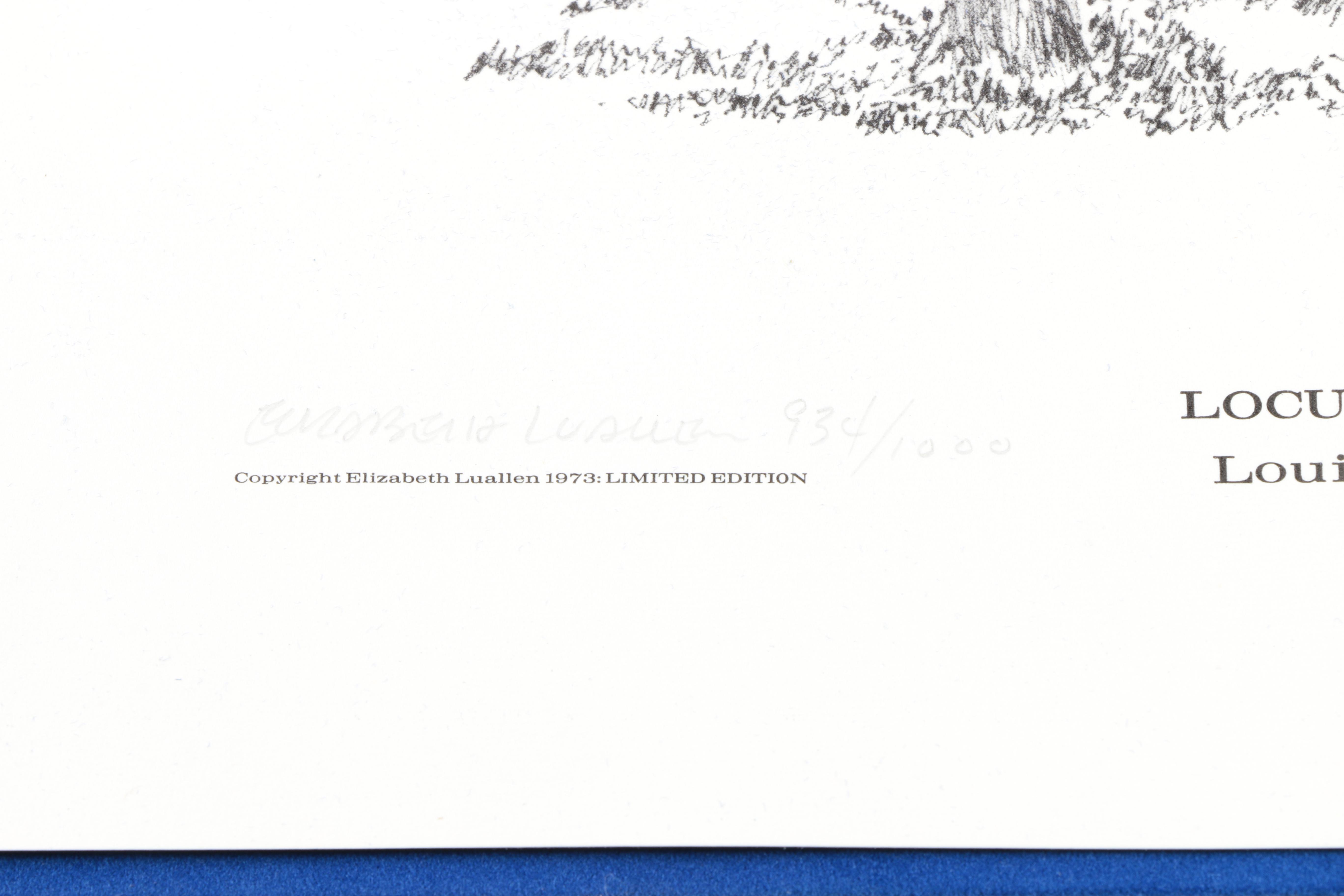 Elizabeth Luallen Limited Edition Offset Lithographs of Louisville Kentucky Landmarks