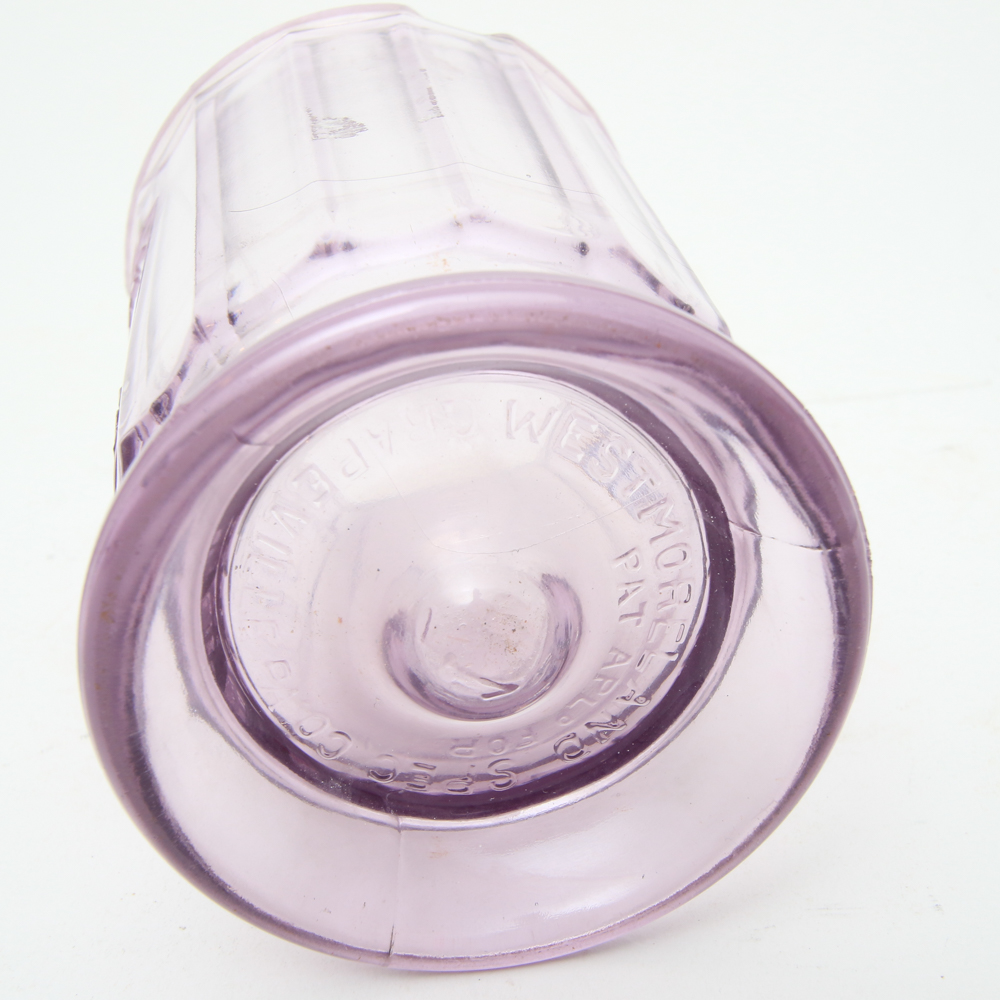 Vintage Keystone Egg and Cream Amethyst Glass Beater