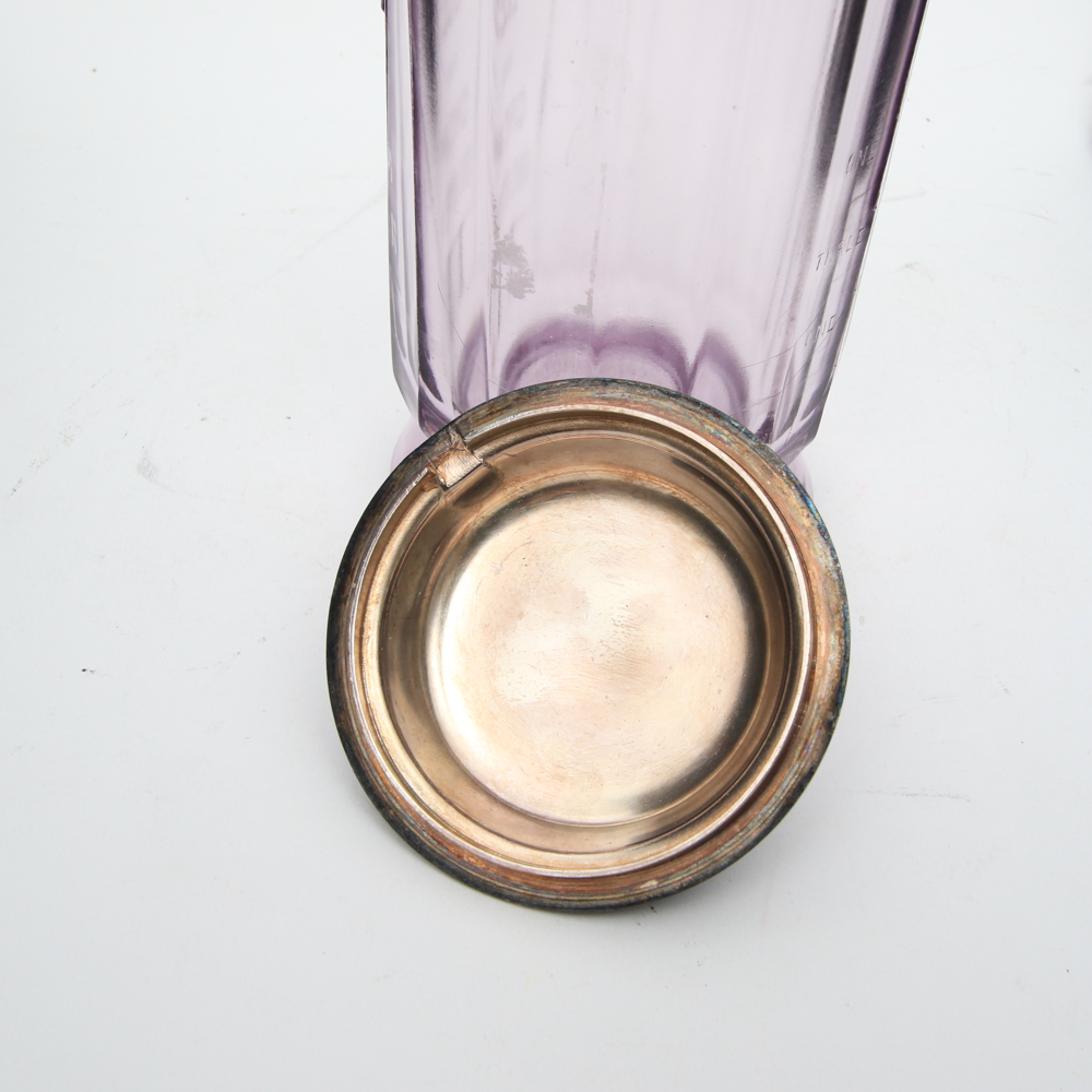 Vintage Keystone Egg and Cream Amethyst Glass Beater