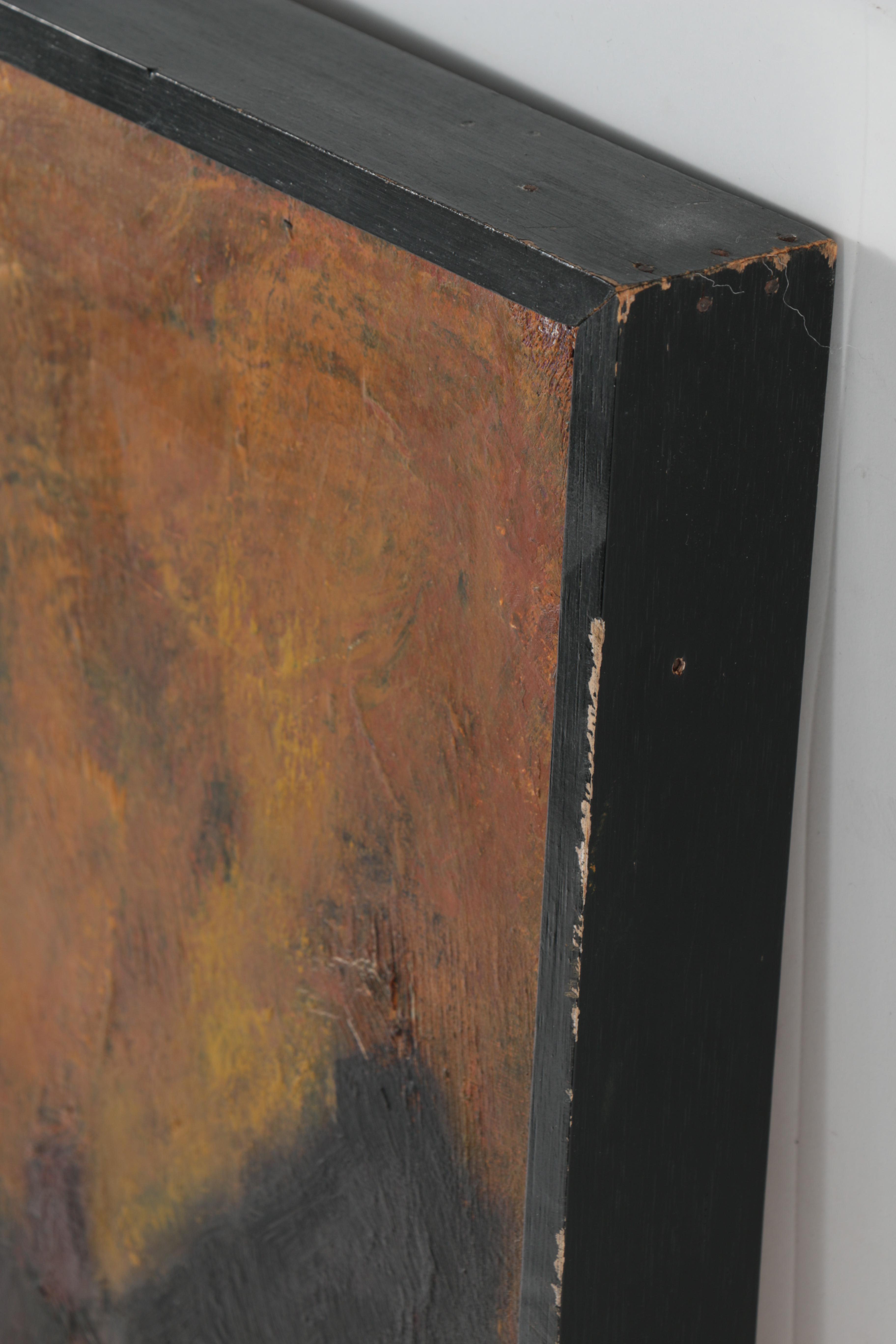 1964 French Acrylic Painting on Canvas of Musicians Performing