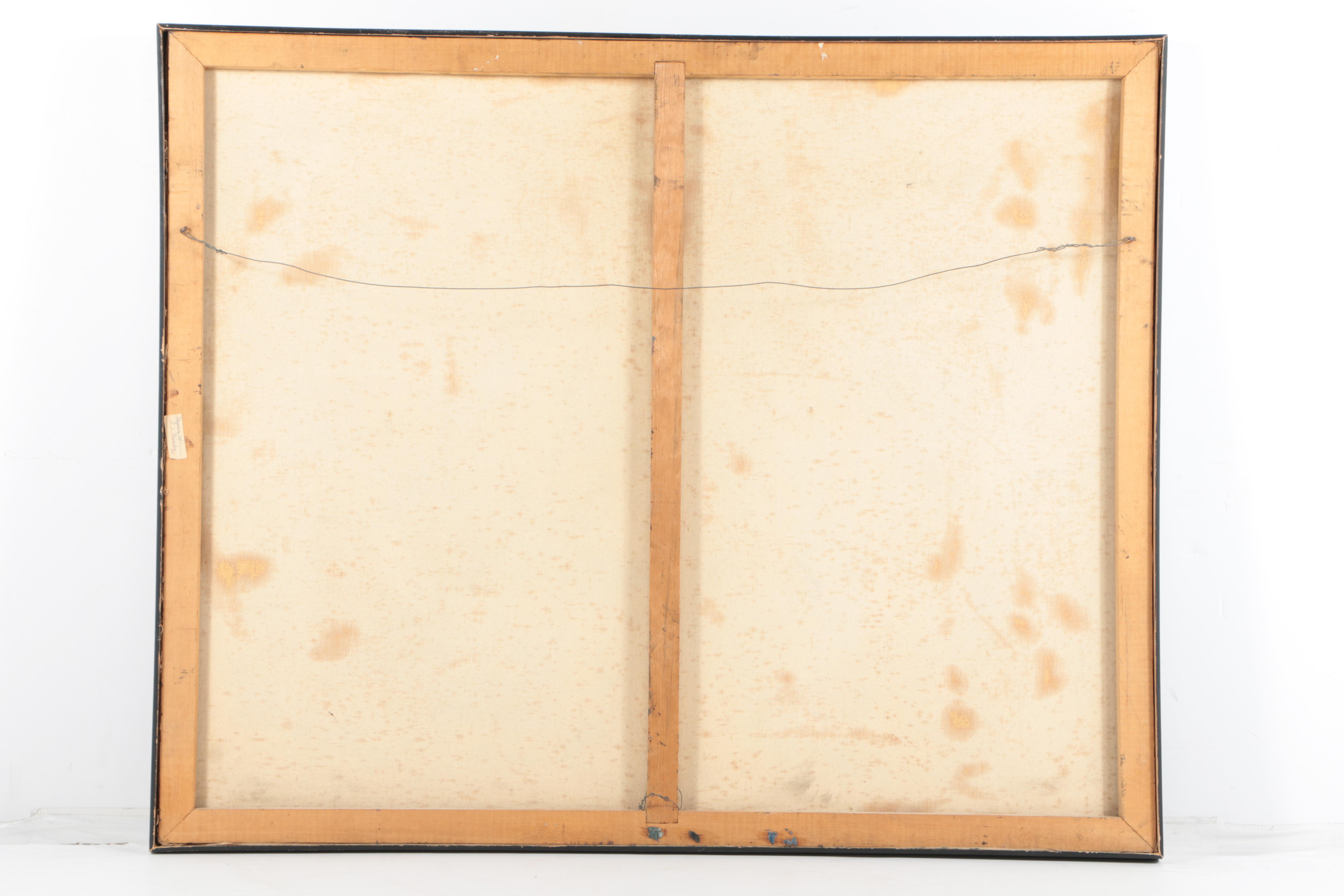 1964 French Acrylic Painting on Canvas of Musicians Performing