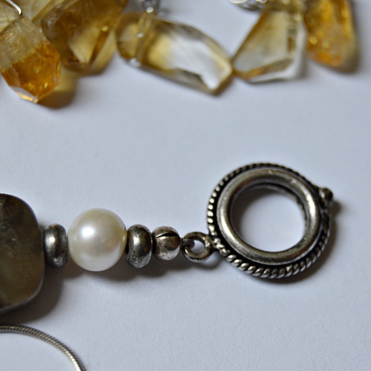 Sterling Silver, Petoskey Stone and Beach Glass Jewelry