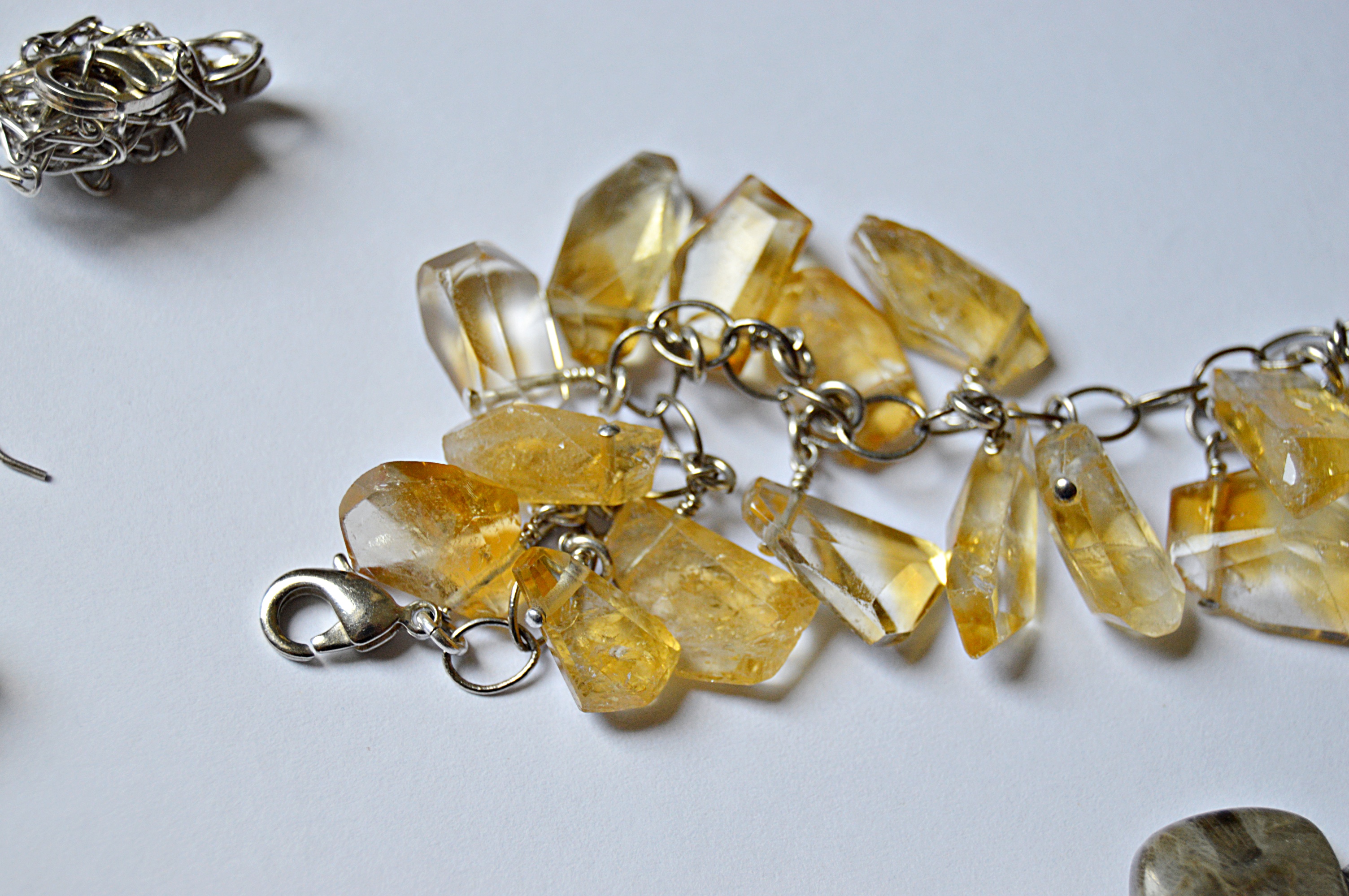 Sterling Silver, Petoskey Stone and Beach Glass Jewelry