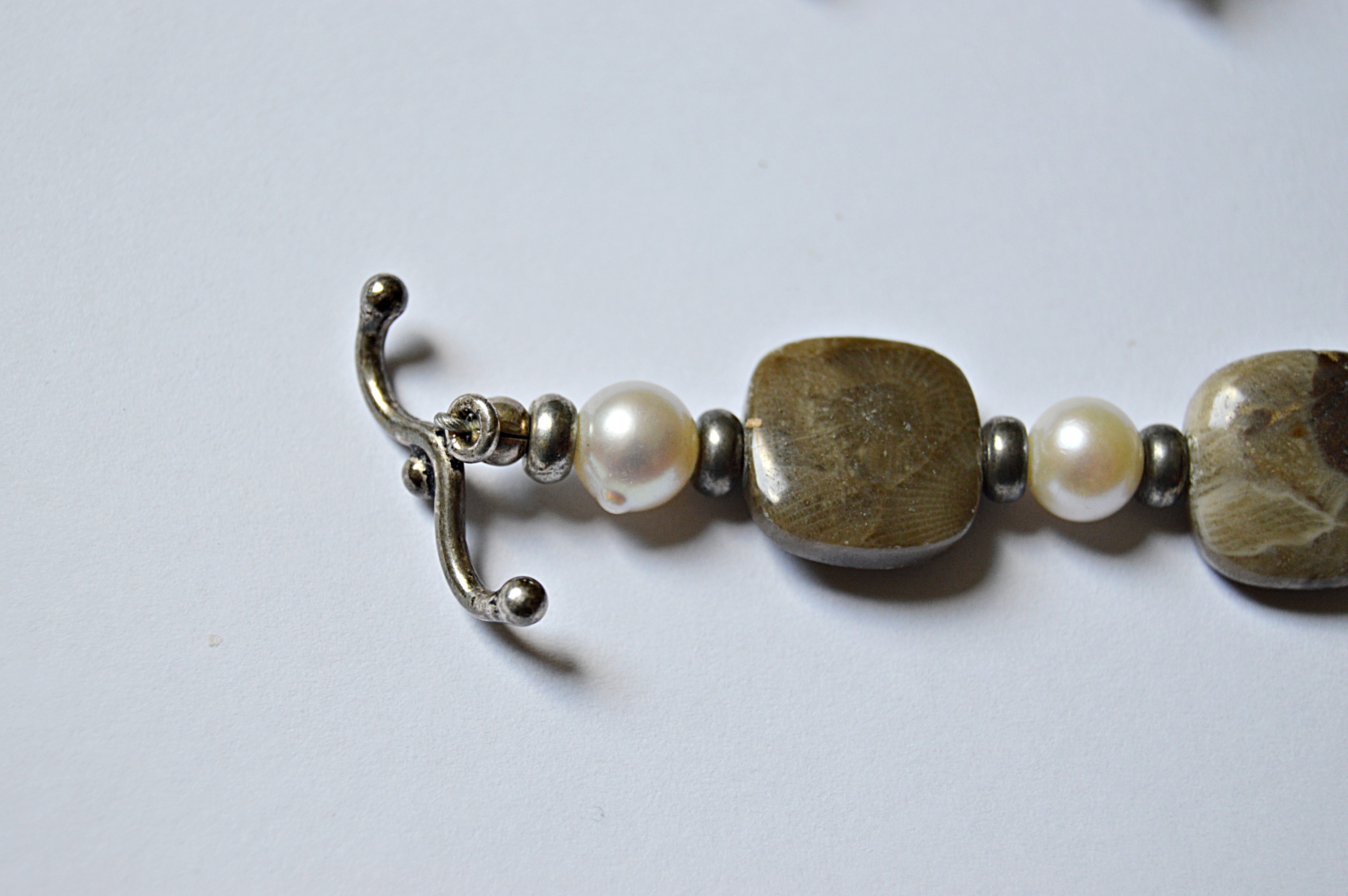 Sterling Silver, Petoskey Stone and Beach Glass Jewelry