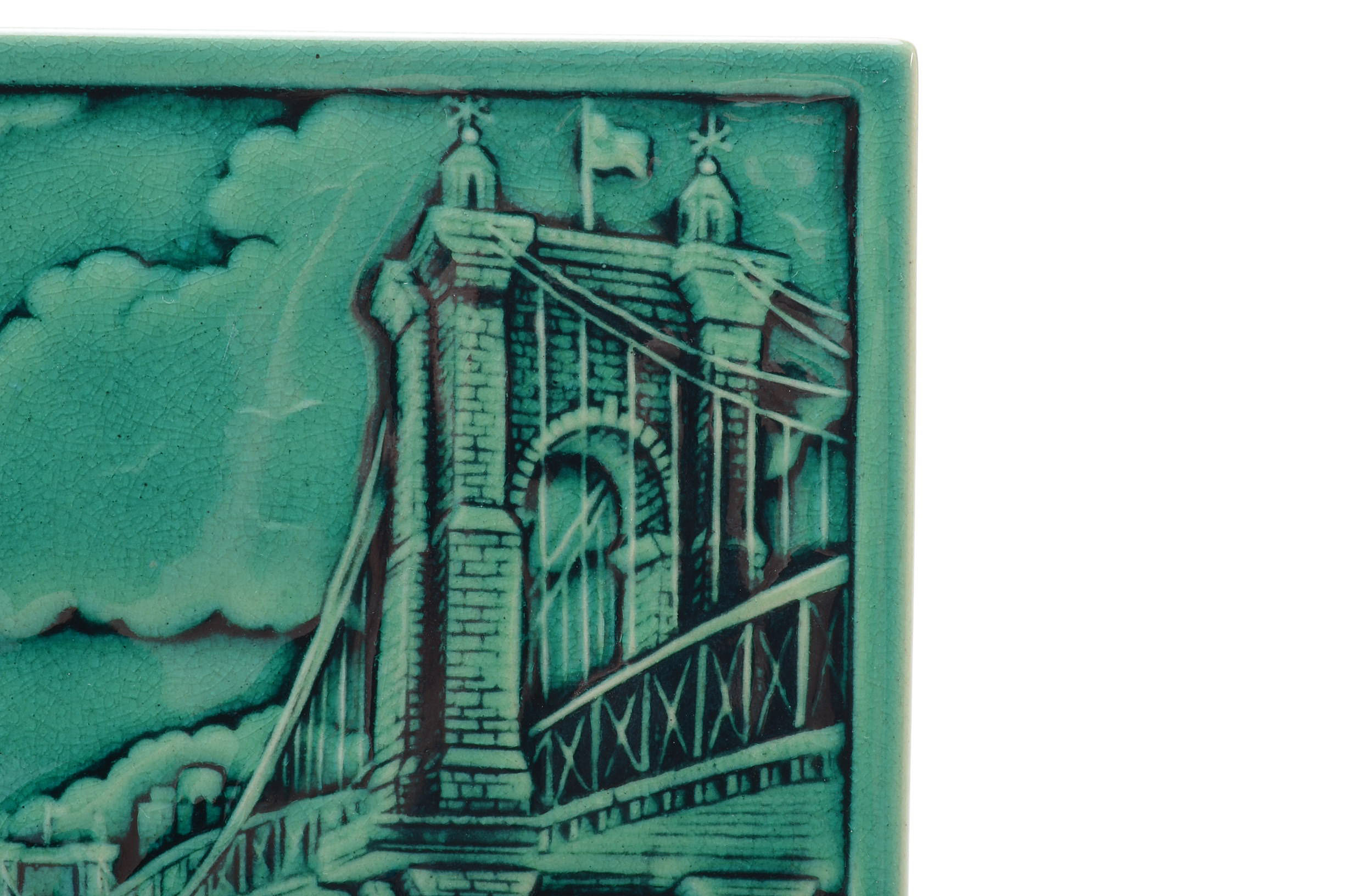 Rookwood Art Pottery Cincinnati Roebling Bridge Tile