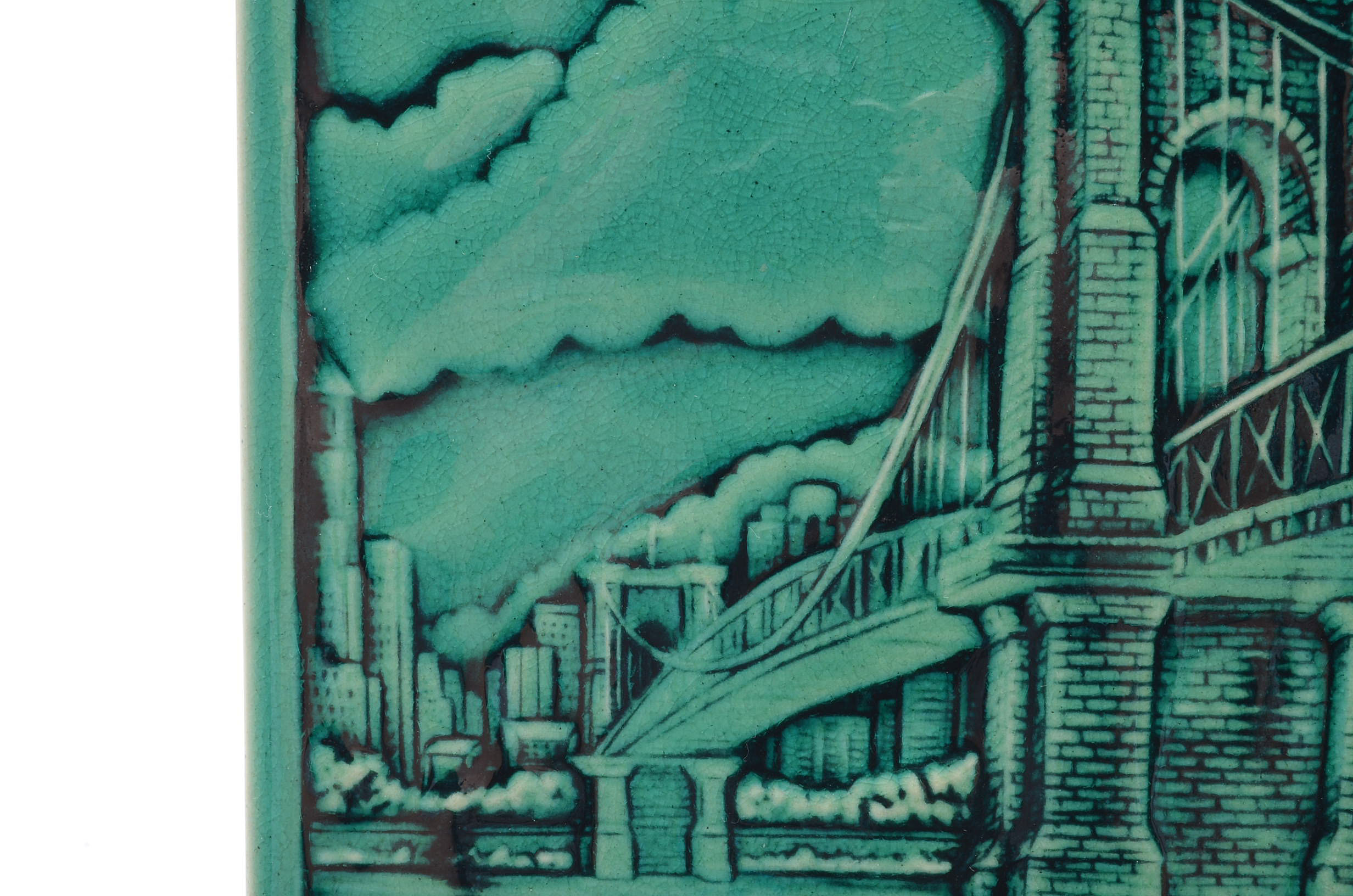 Rookwood Art Pottery Cincinnati Roebling Bridge Tile