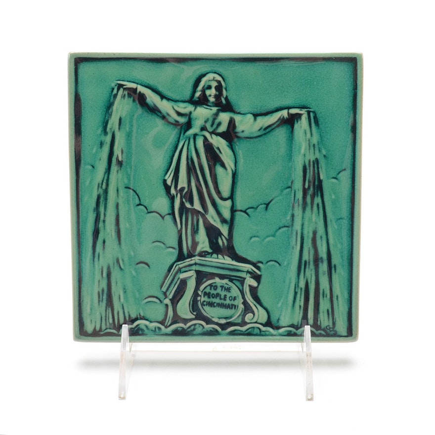 Rookwood Art Pottery Fountain Square Tile