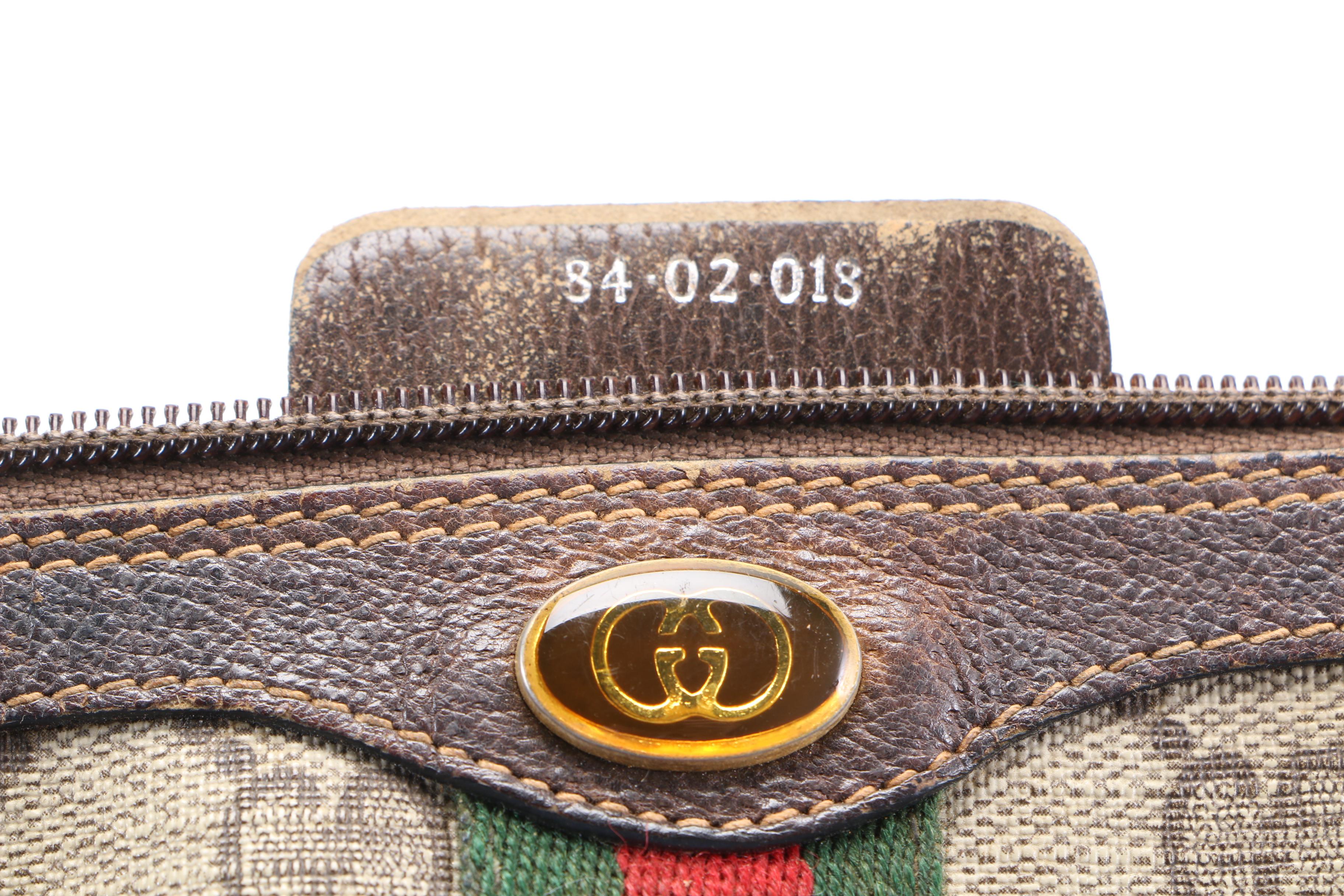 Vintage Gucci Signature Canvas Crossbody