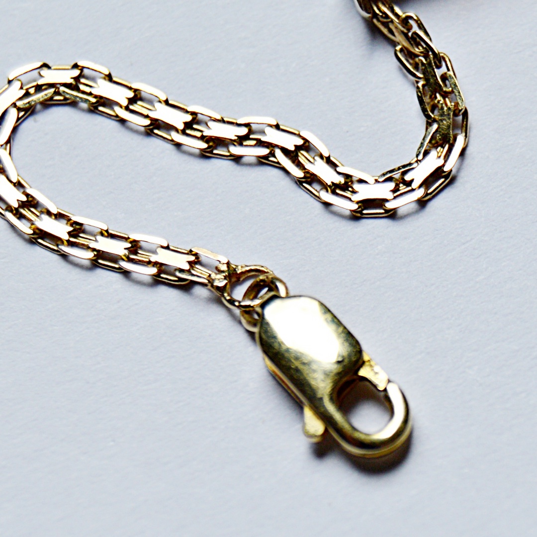 14K Yellow Gold, Diamond and Garnet Bracelet