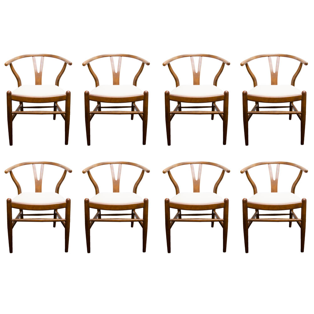 Set of Danish Modern "Wishbone" Style Chairs