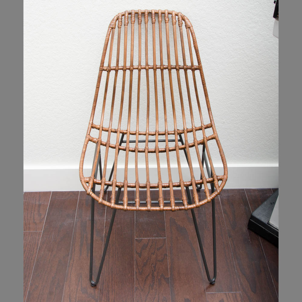 Vintage Modern Rattan Accent Chair