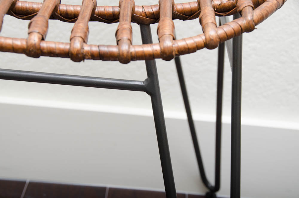 Vintage Modern Rattan Accent Chair