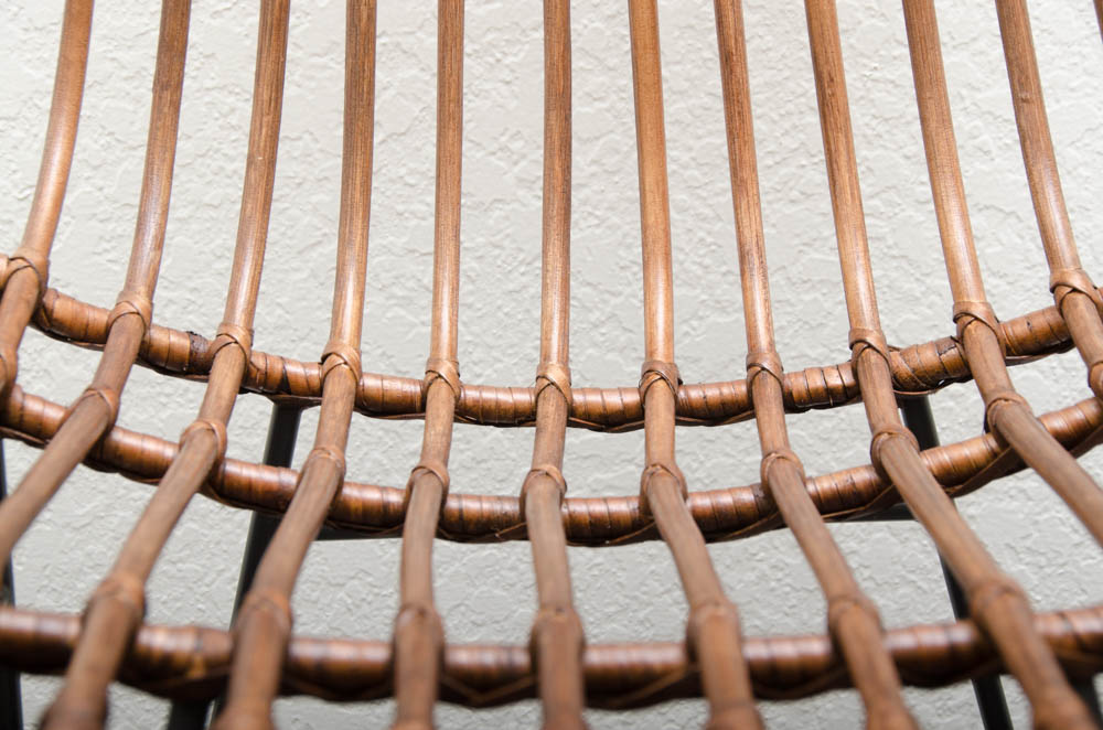 Vintage Modern Rattan Accent Chair